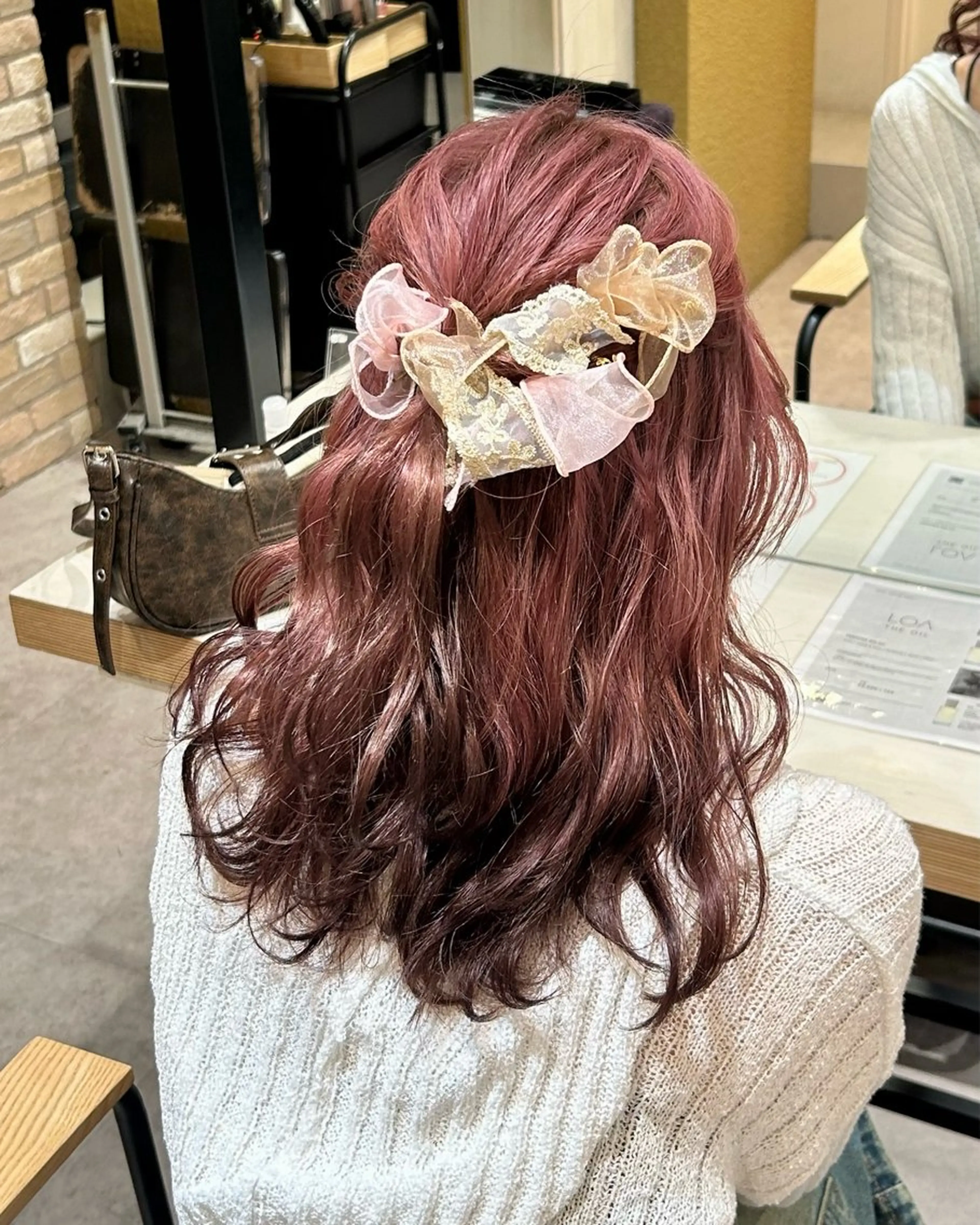 【ハーフアップアレンジ】お呼ばれヘアダウンスタイル✧*ふわふわ​〜​綺麗めまで🎀早朝予約️🙆🏻‍♀️ご相談ください💌の写真