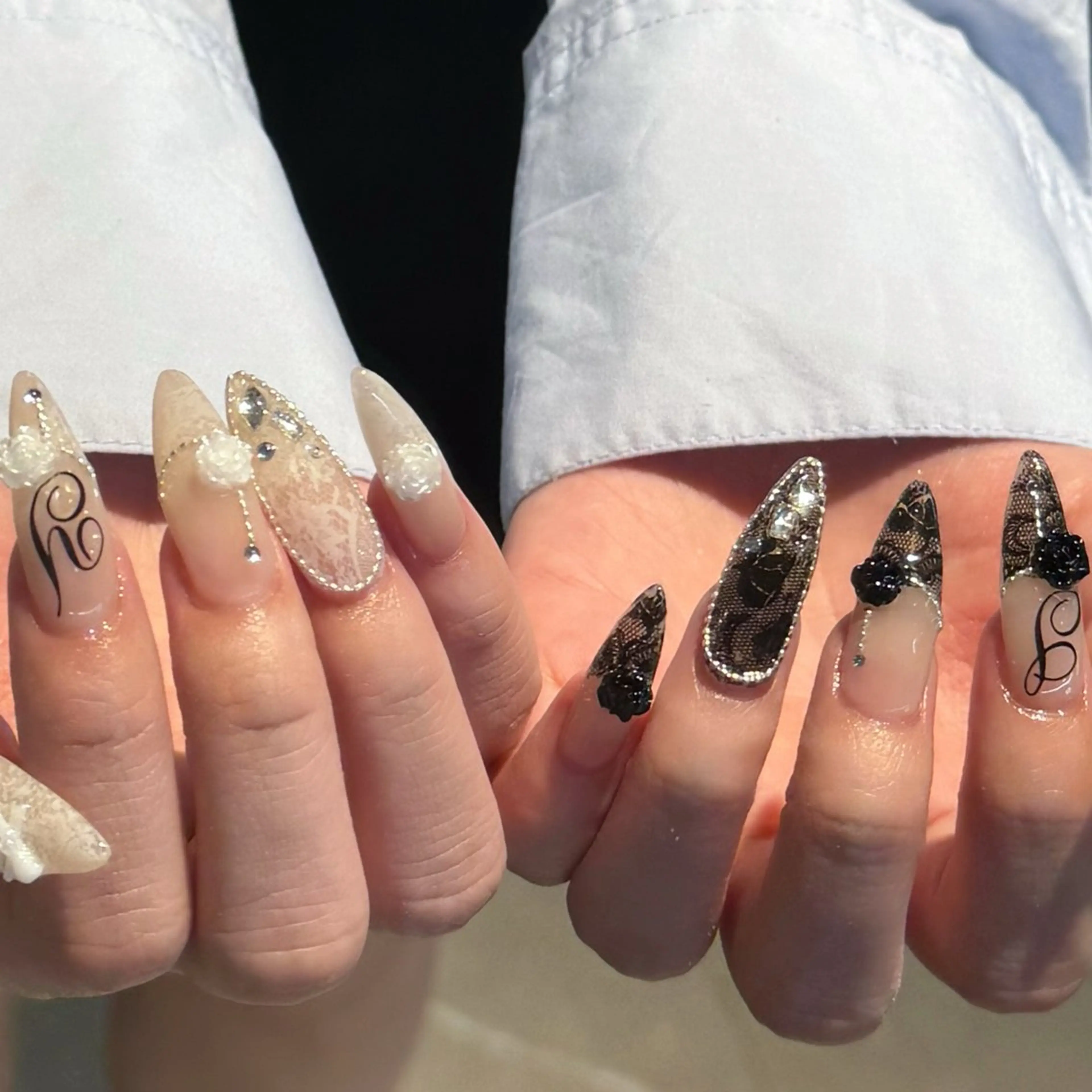 ネイル レース ハンドネイル ハンドケア Chizuru ☾ ໋のネイルデザイン