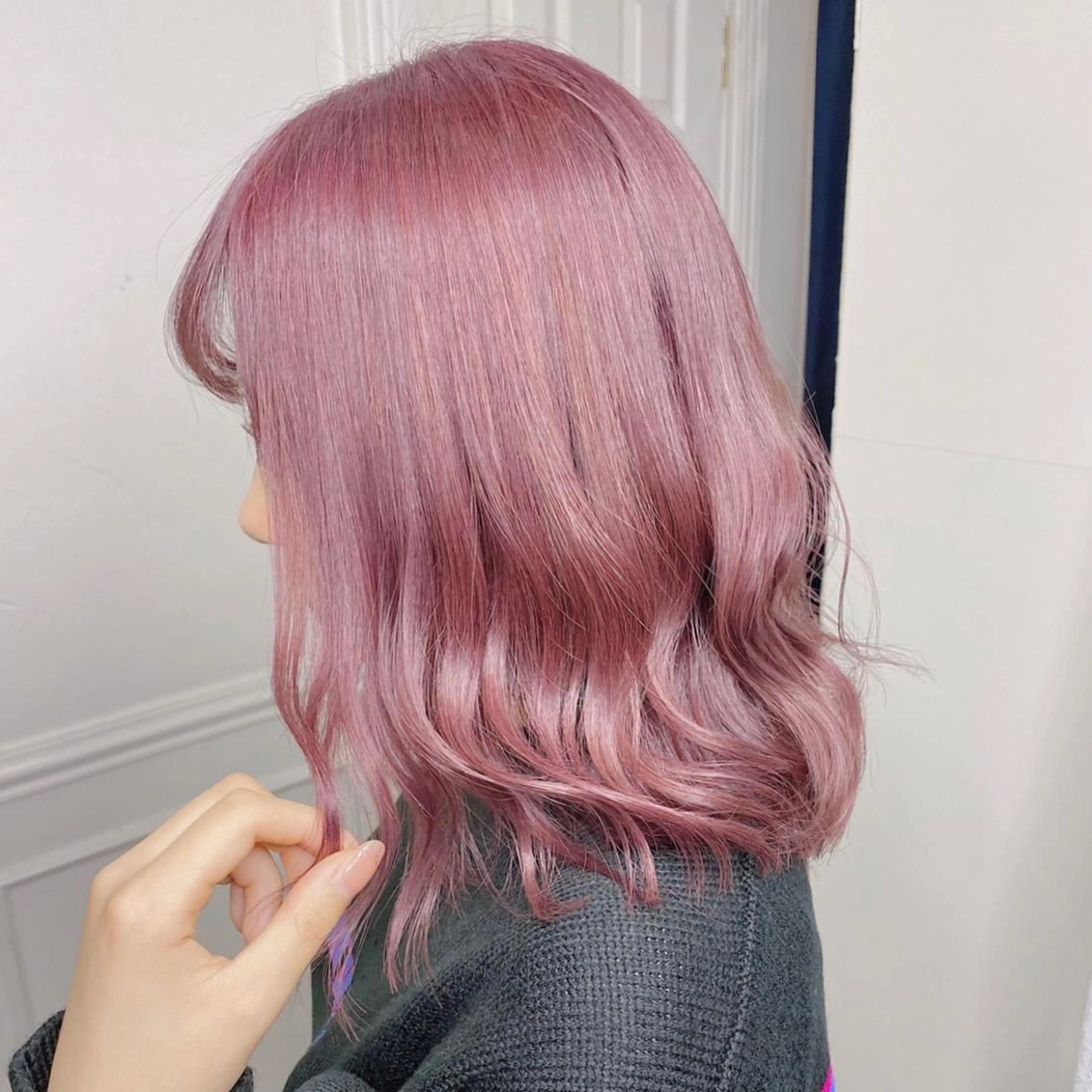ミディアム カラー ヘアアレンジ メンズ キッズ ハイトーン美容師 MASATOのヘアスタイル