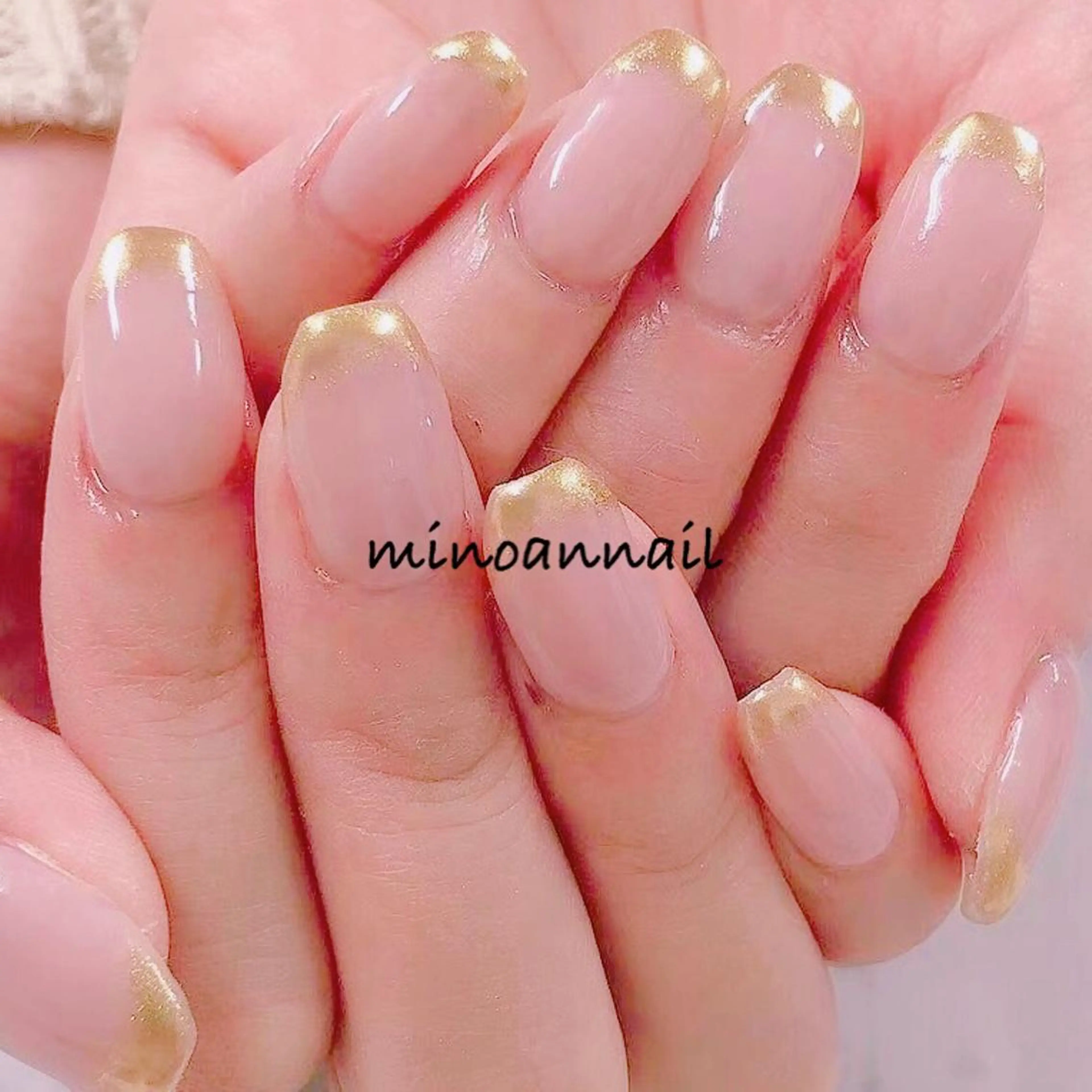 (オフなし★ミニモ限定価格★)ハンドチップ10本長さ出し＋ワンカラーorグラデーション➕ガラスフレンチorミラーフレンチの写真