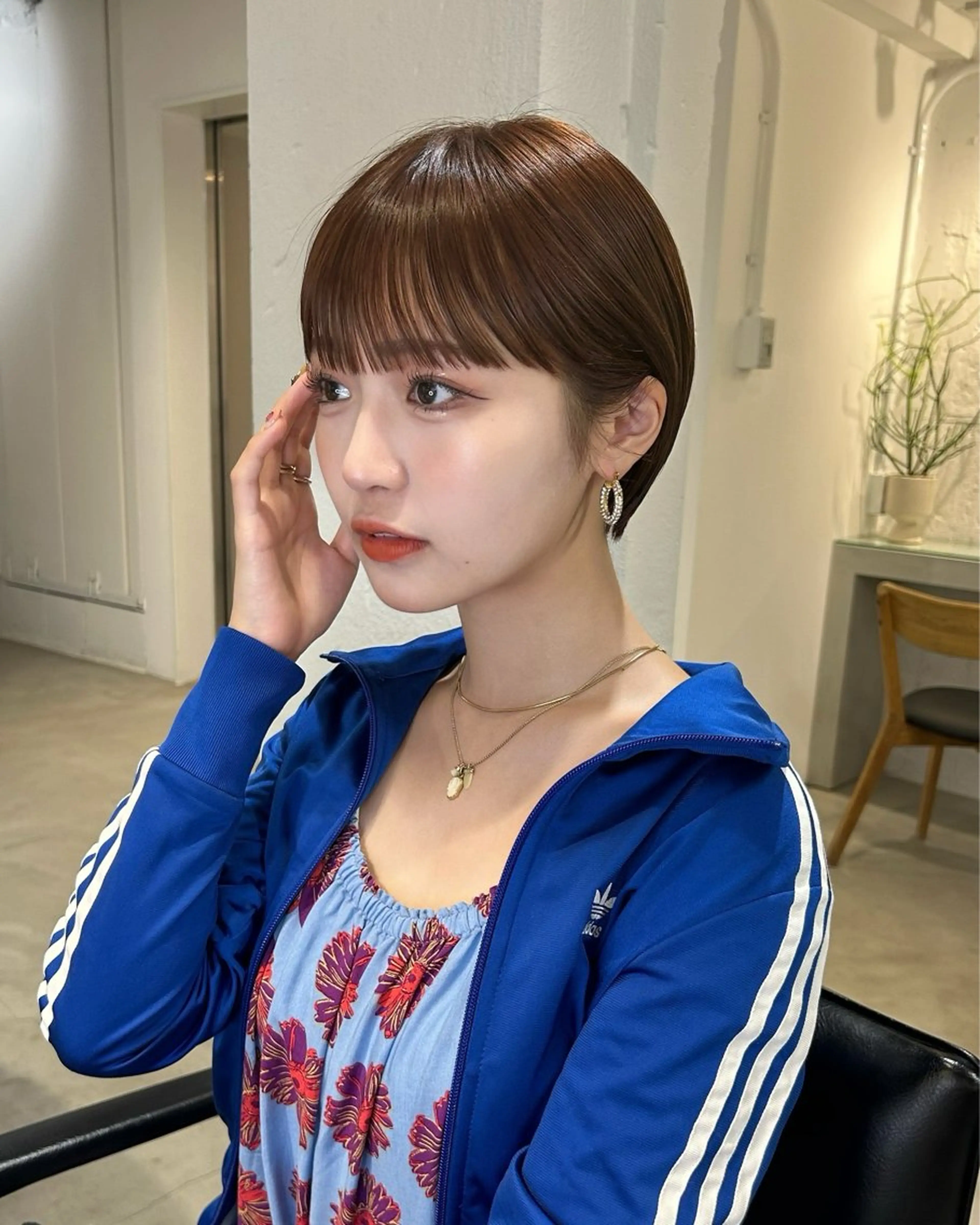 ショート カラー ブラウンカラー ショートヘア ❤️ショートカット ・顔周りカット❤️のヘアスタイル