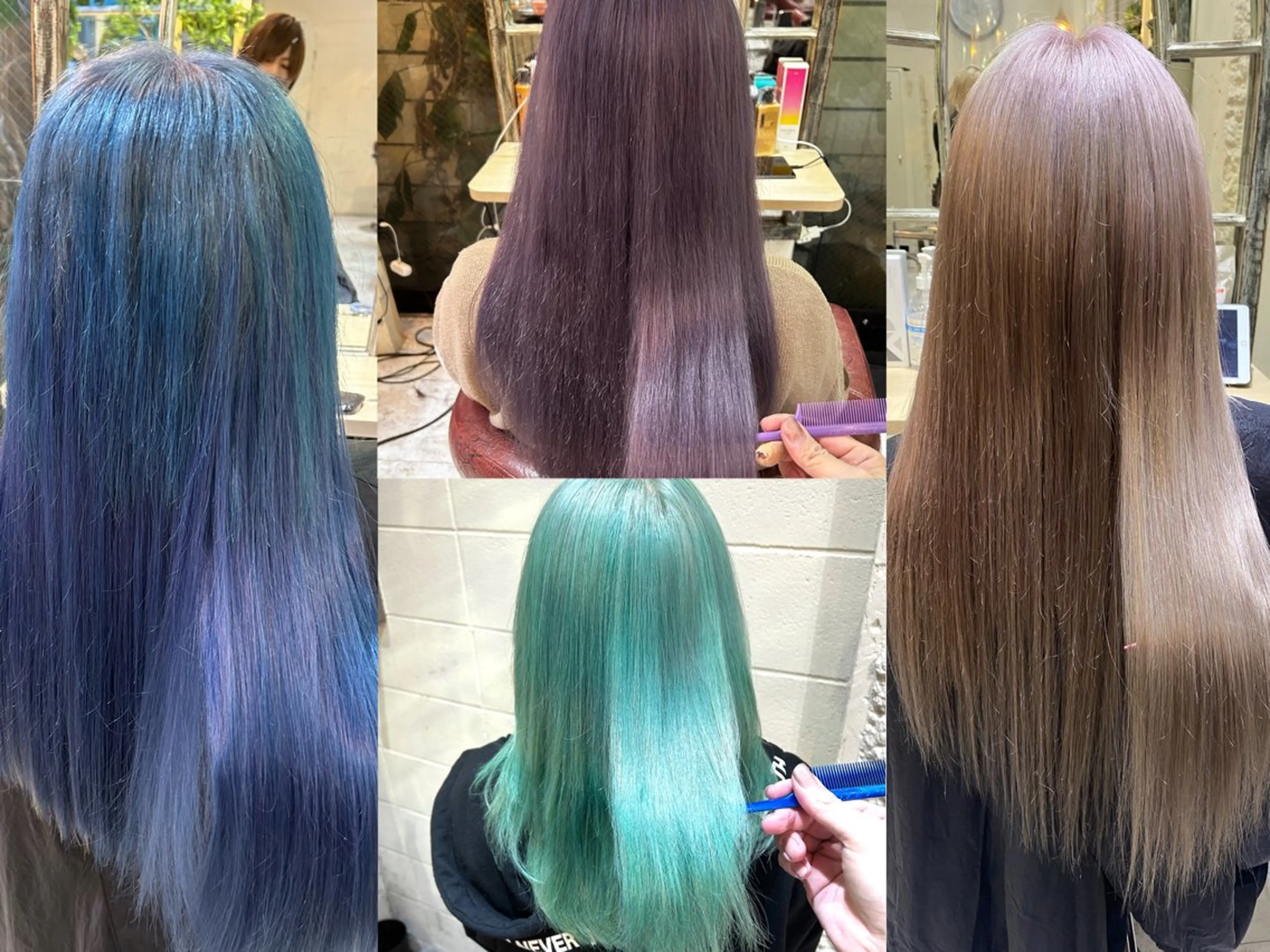 ロング カラー ササ キのヘアスタイル