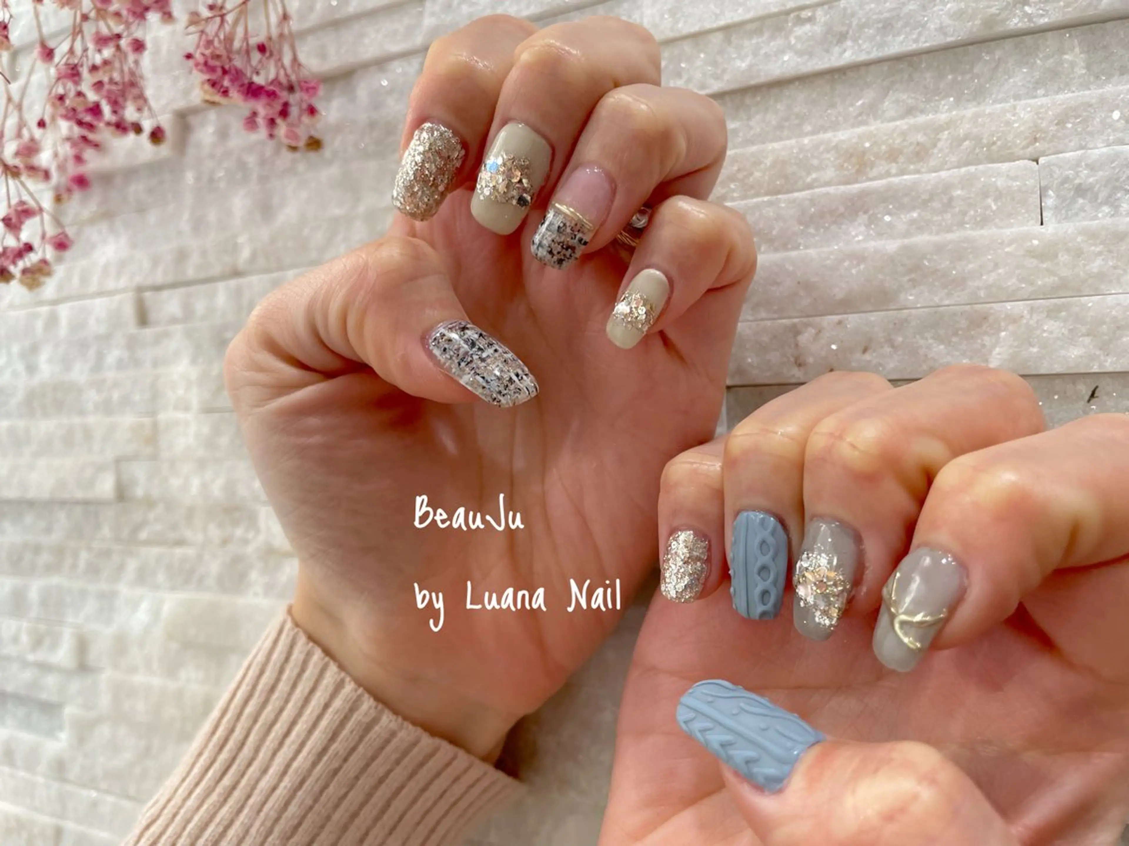 ネイル ミラーネイル ハンドネイル BeauJu by Luana Nailのネイルデザイン