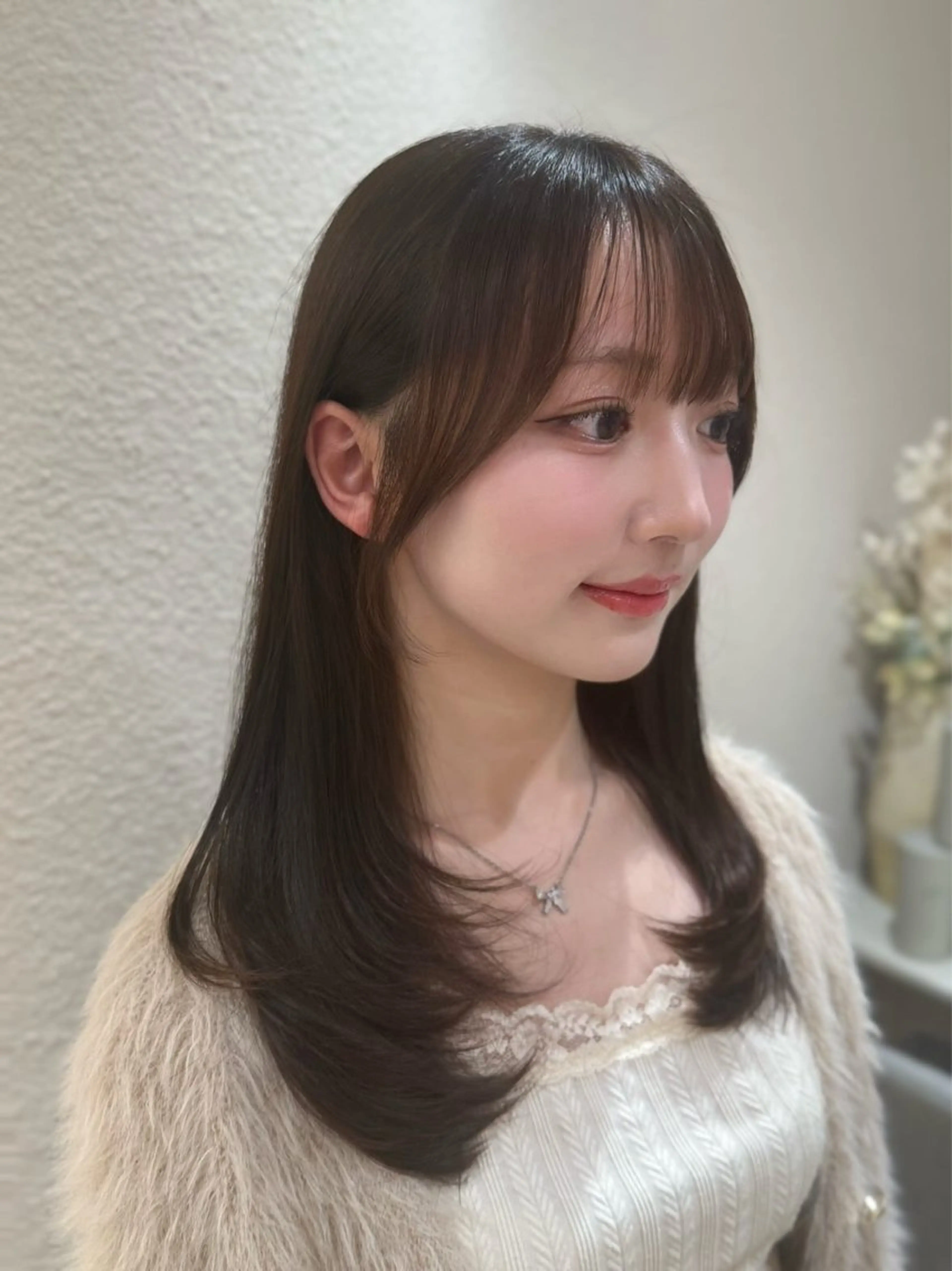 ロング 韓国風ヘア レイヤーカット 小顔カット カット ヘアカラー 韓国ヘア/レイヤー/ 前髪/髪質改善/石川のヘアスタイル