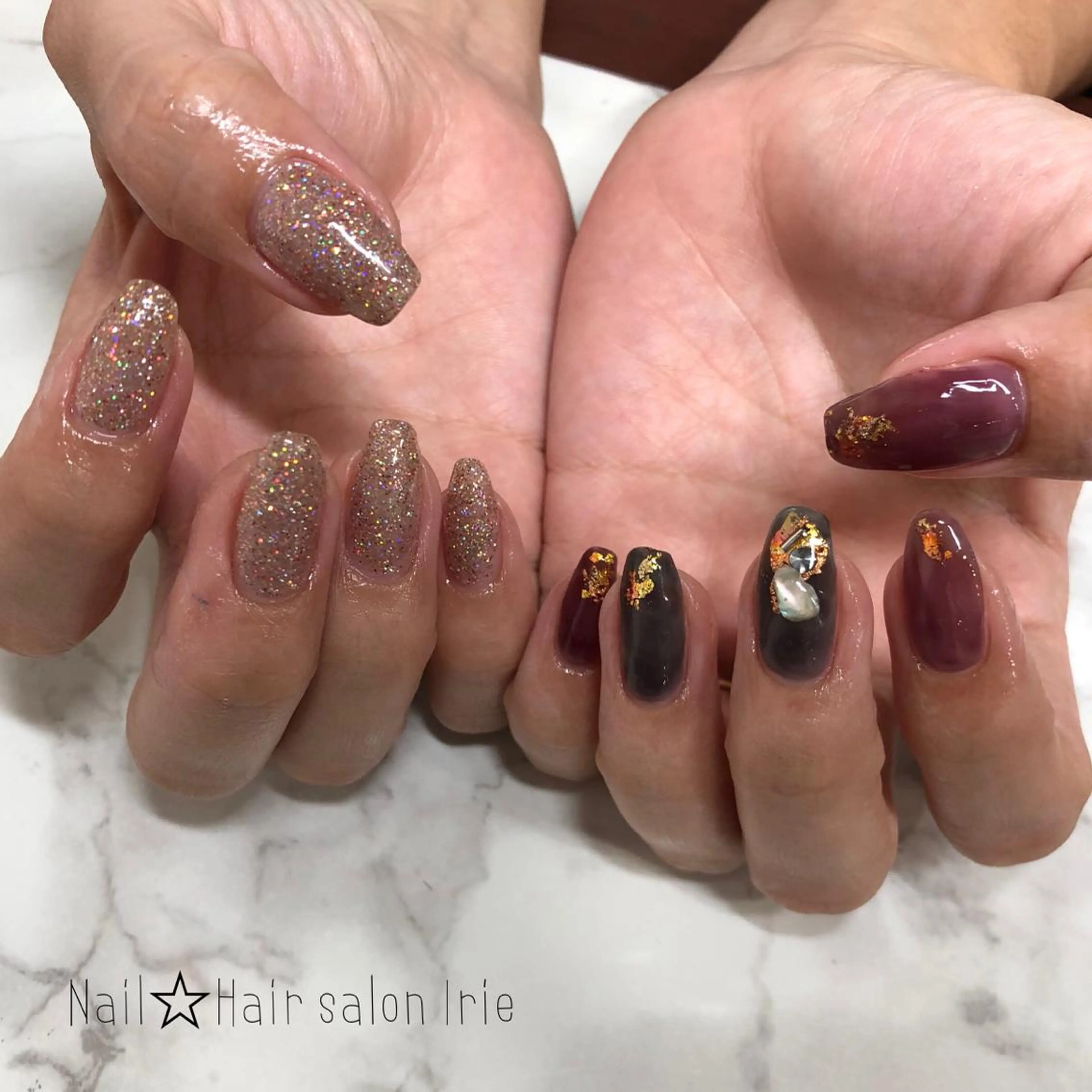 ネイル フラッシュネイル Hair salon Irie所属・與儀 知佳のネイルデザイン