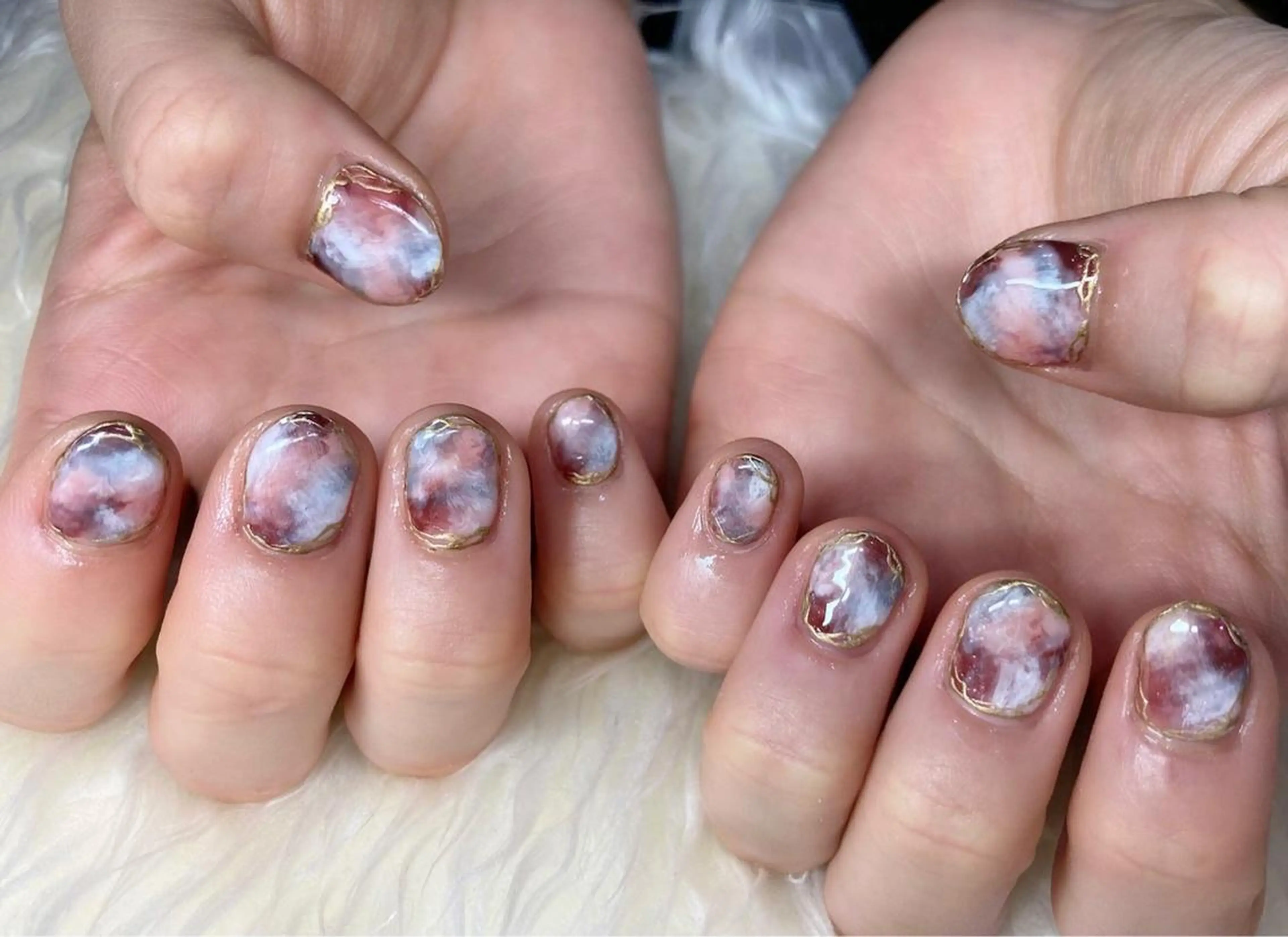 ネイル ジェルネイル ニュアンスネイル パラジェル ブライダルネイル 冬ネイル Nail&eye Belire 新宿のネイルデザイン