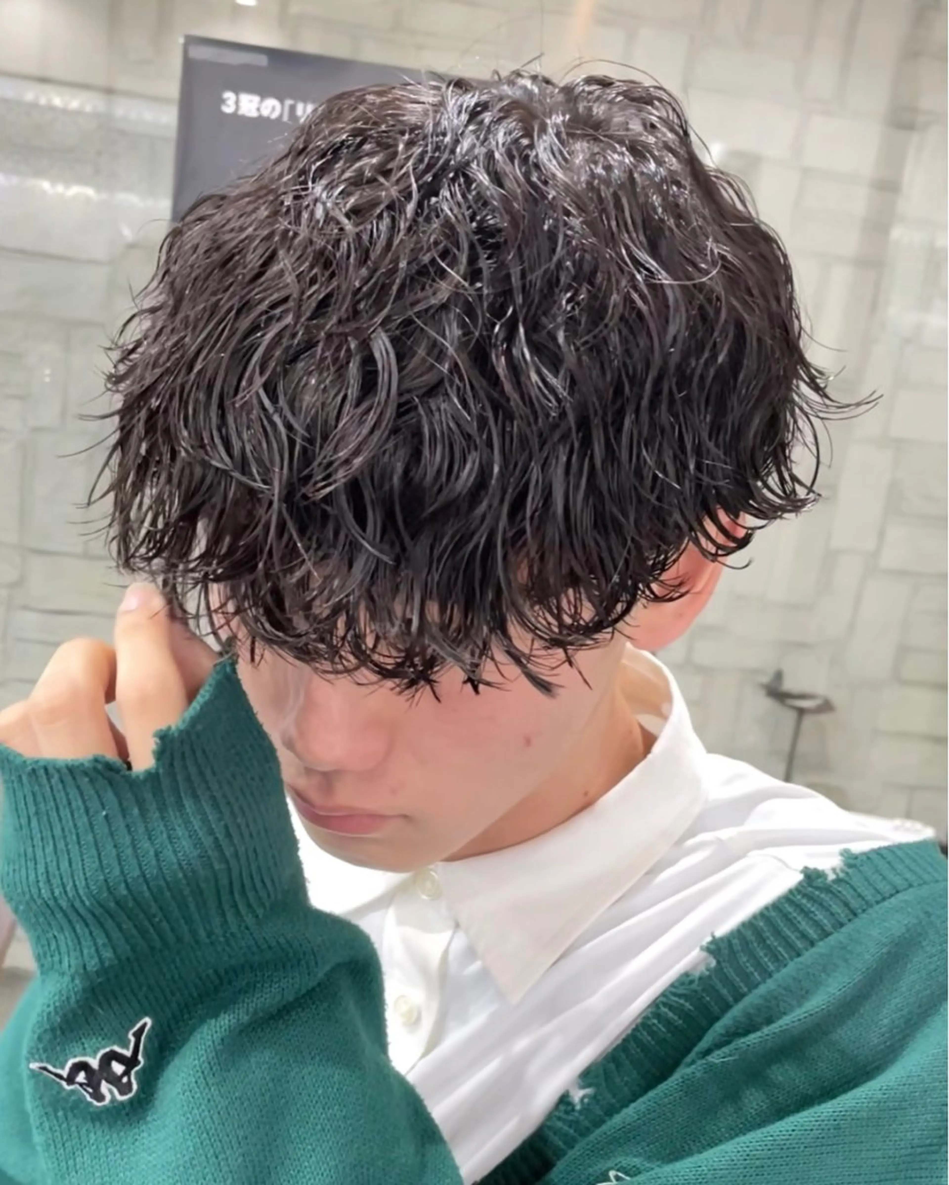 パーマ メンズ メンズパーマ 波巻きパーマ アタ ムのヘアスタイル