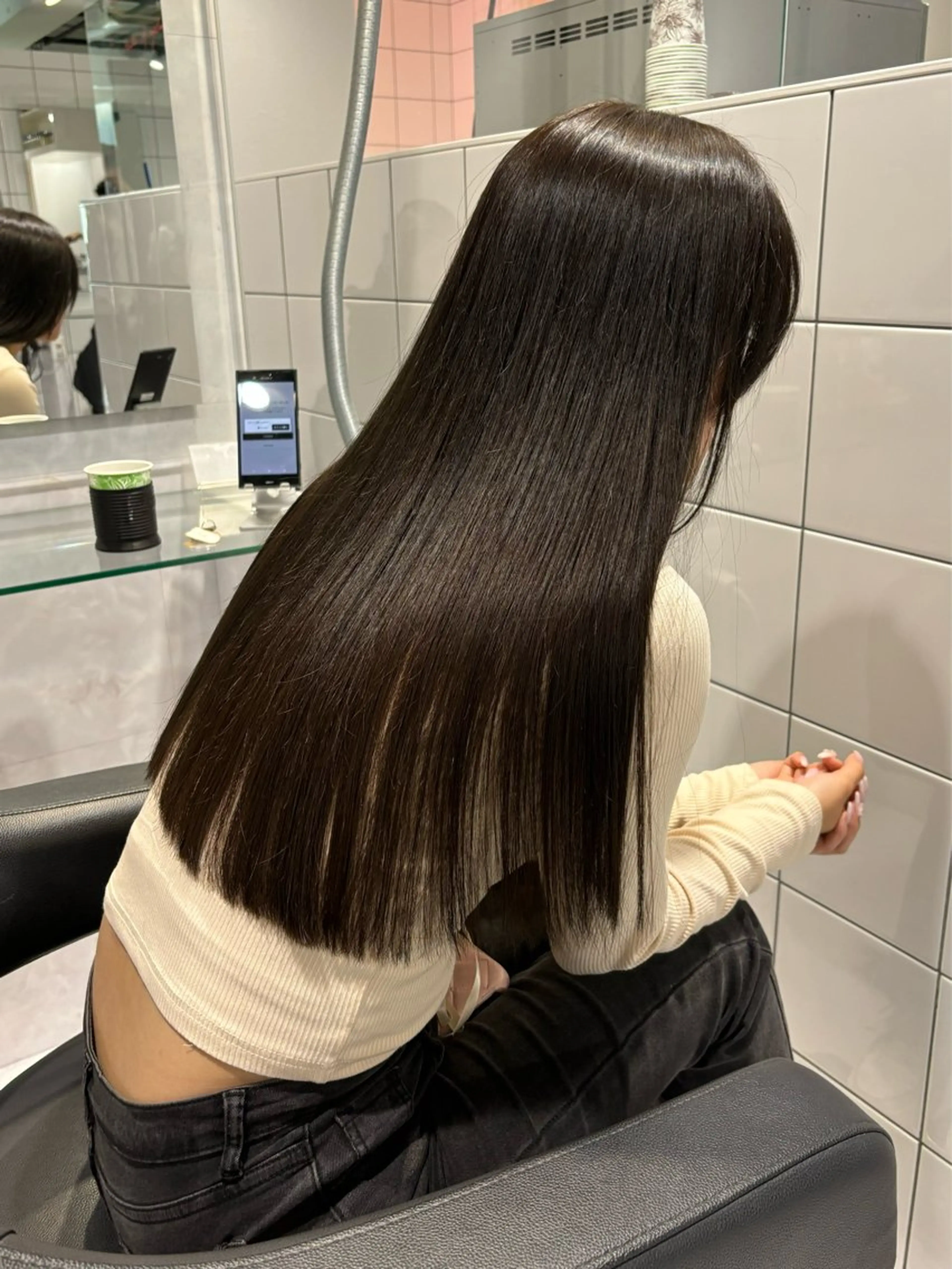 ロング カラー カット ヘアカラー トリートメント ヘッドスパ ヘアセット 表参道♡暗髪♡ 艶カラー♡アユミのヘアスタイル