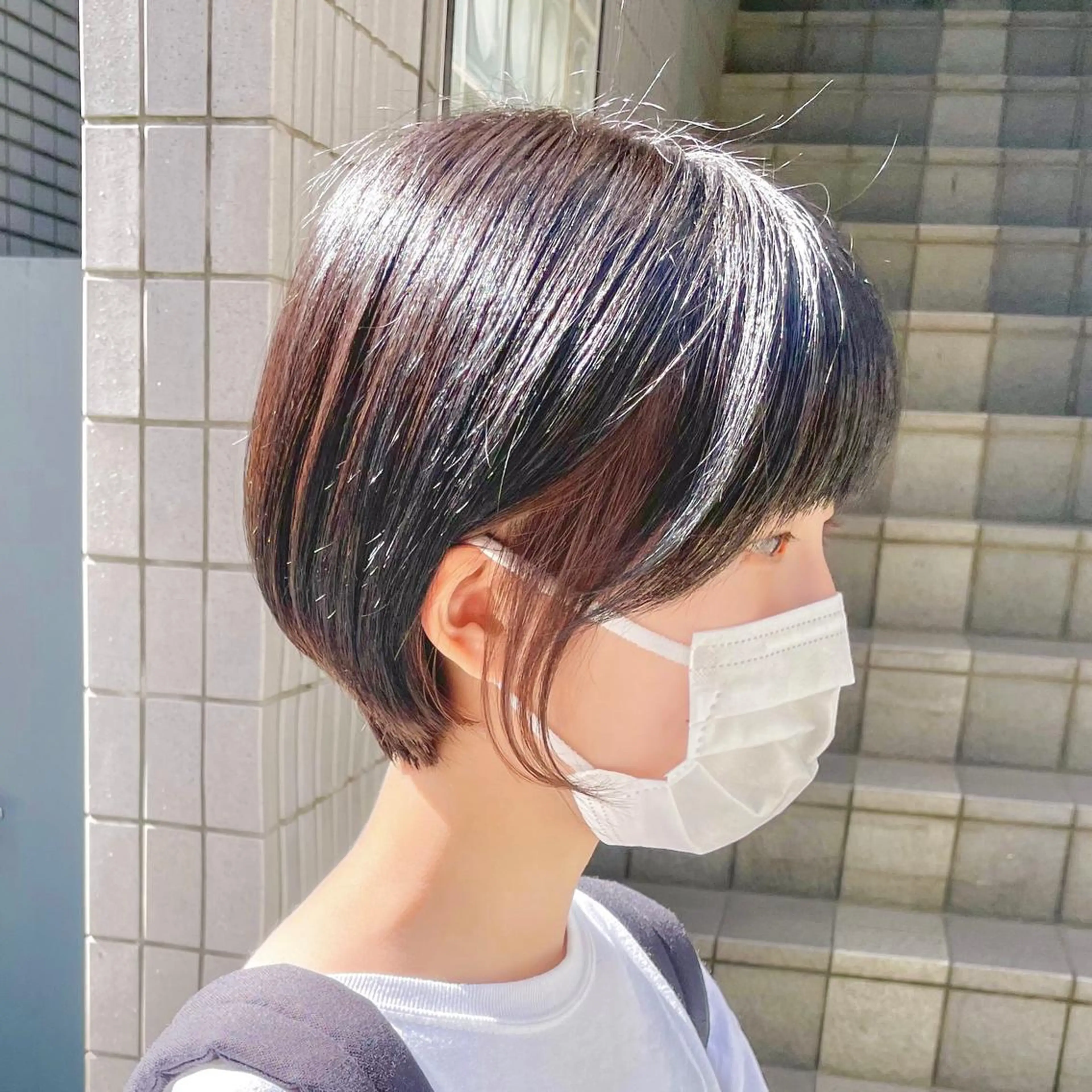 ショート カラー 伸ばしかけ カット ヘアカラー トリートメント ショート/ボブ/ 透明感カラー/ほのかのヘアスタイル