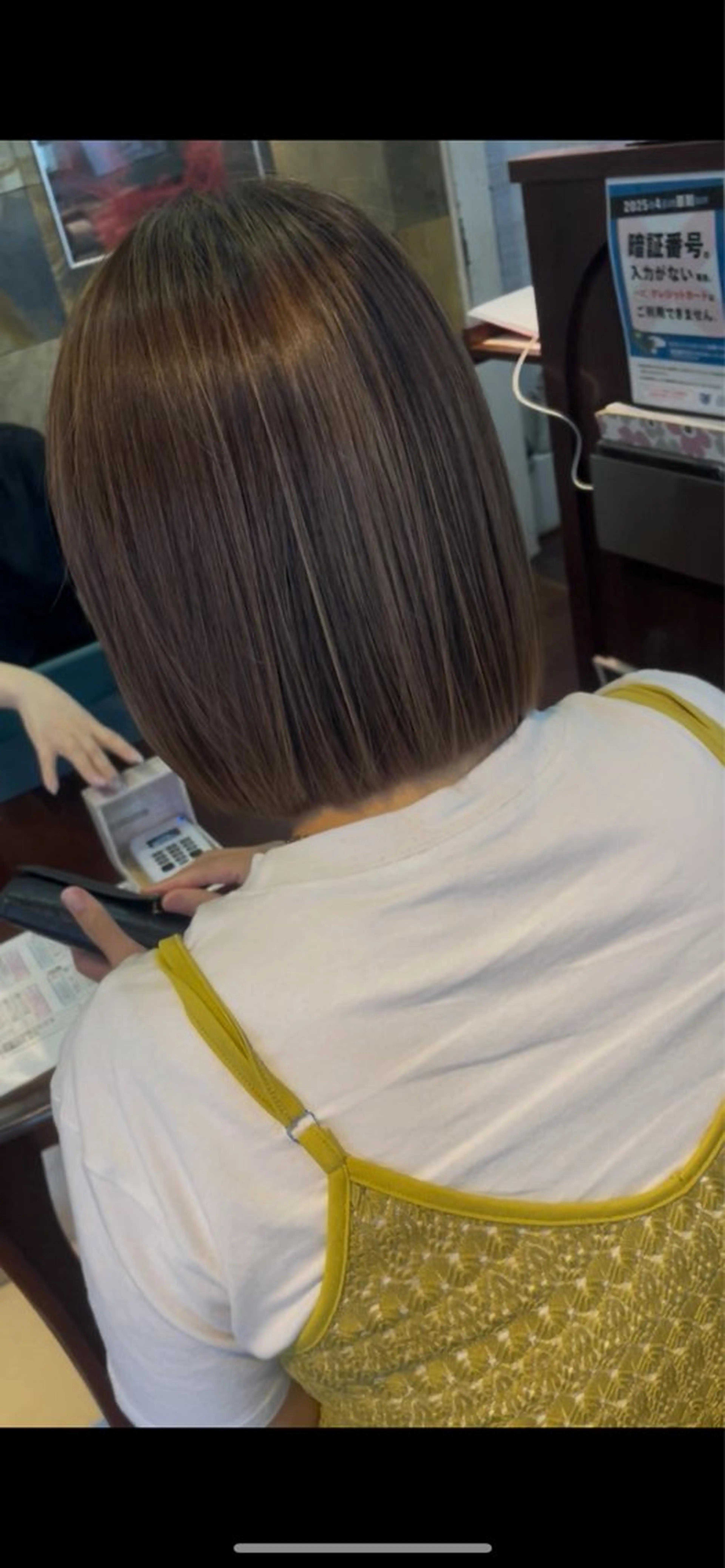 ショート カラー ハイライトカラー ボブ ハイライト 福見 美保のヘアスタイル