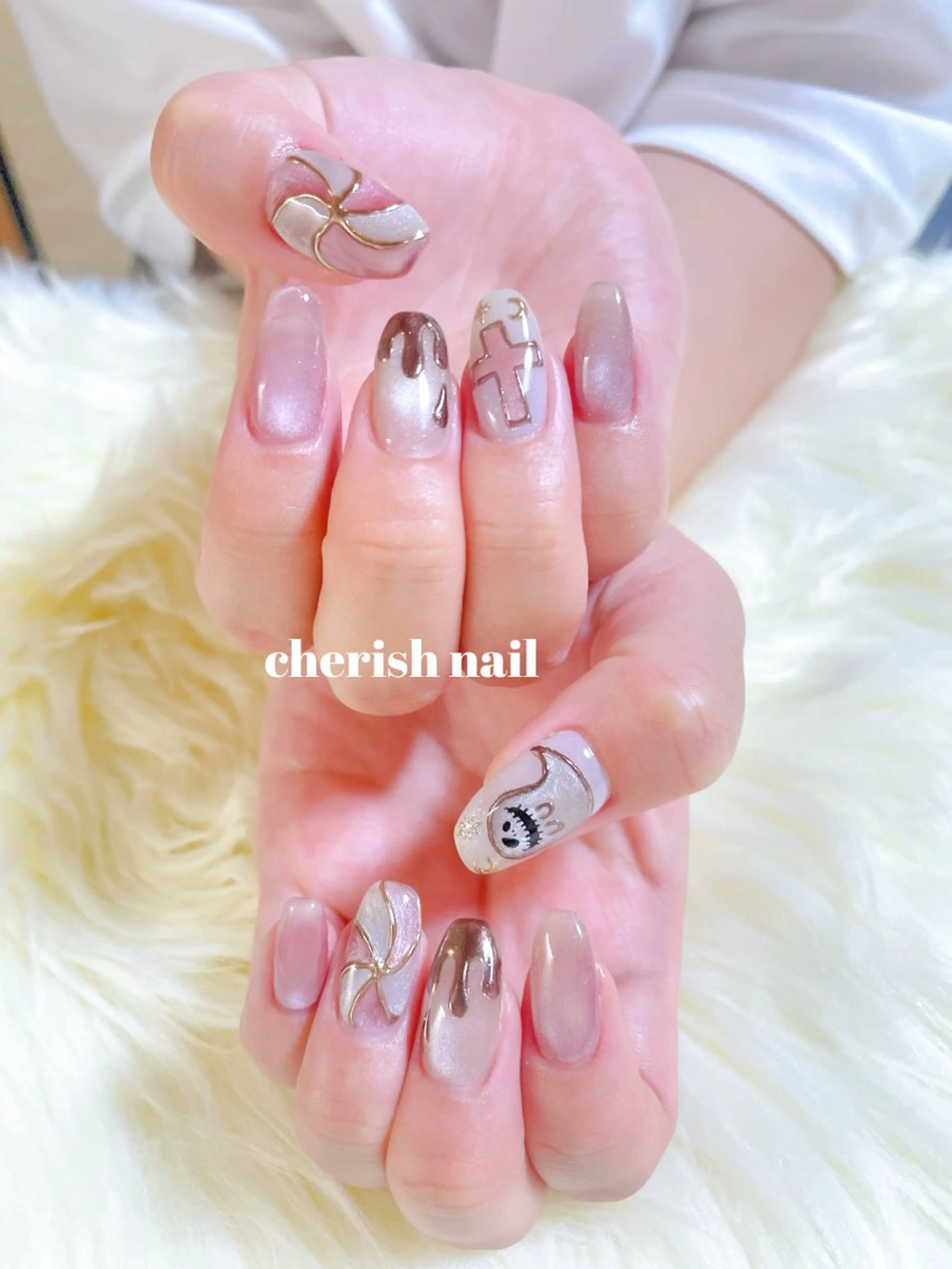 ネイル アートネイル ハロウィン ハンドネイル cherish nailのネイルデザイン