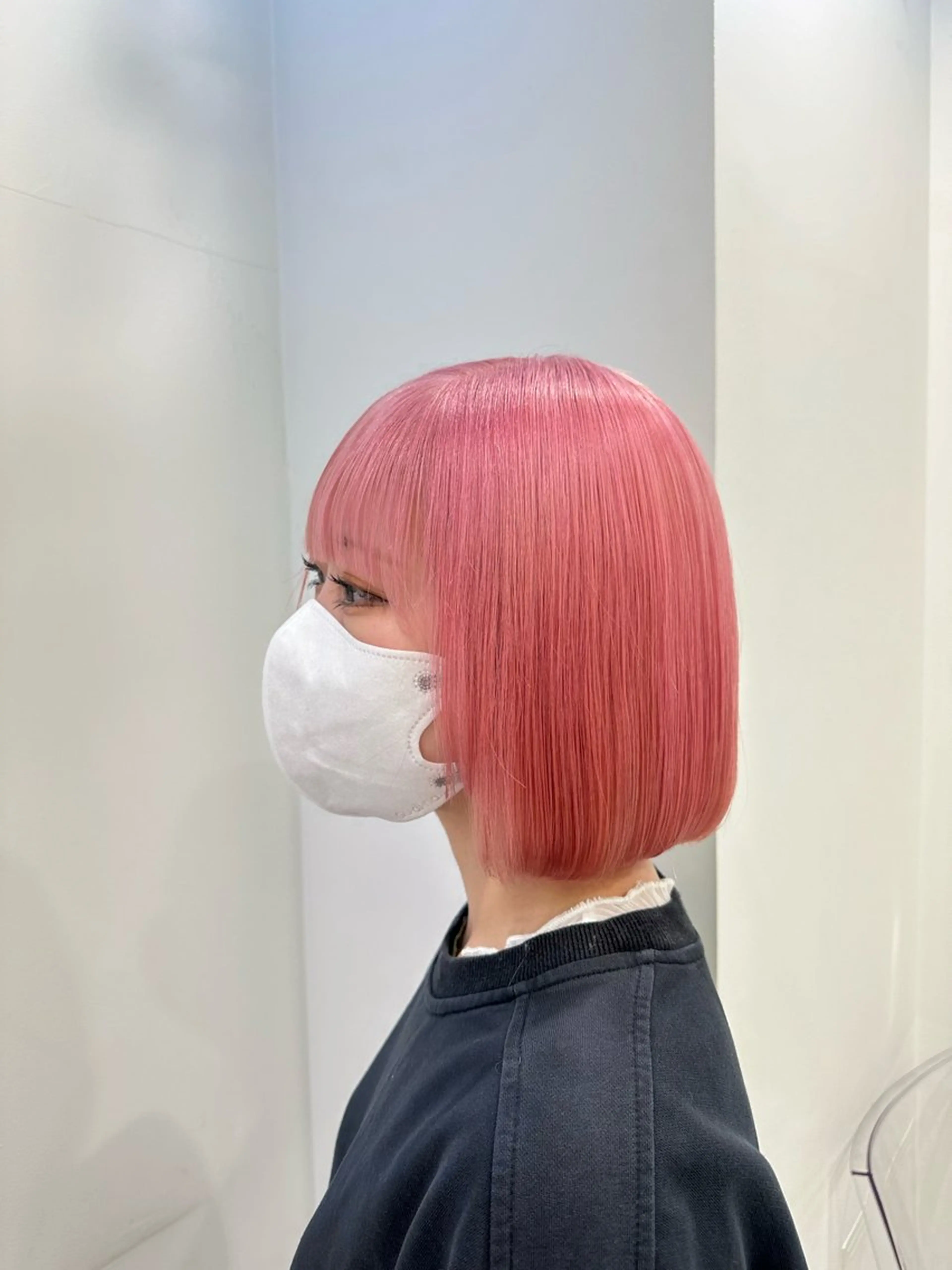 ショート カラー ピンクカラー ホワイトピンク ボブ ヘアカラー 渋谷/透明感カラー /半個室/こうめいのヘアスタイル