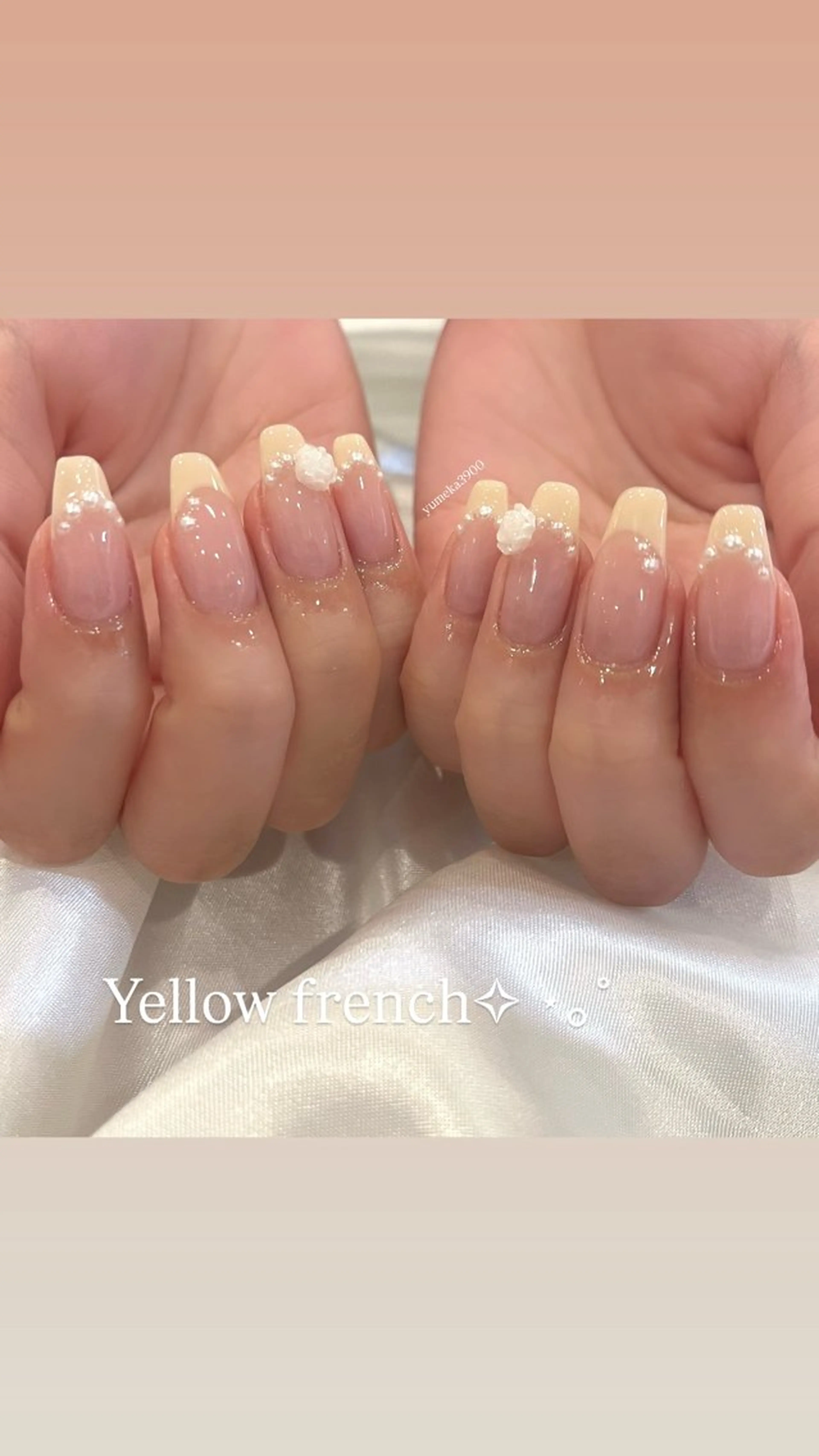 ネイル 黄色 ハンドネイル ♡Tajima Yumeka♡のネイルデザイン