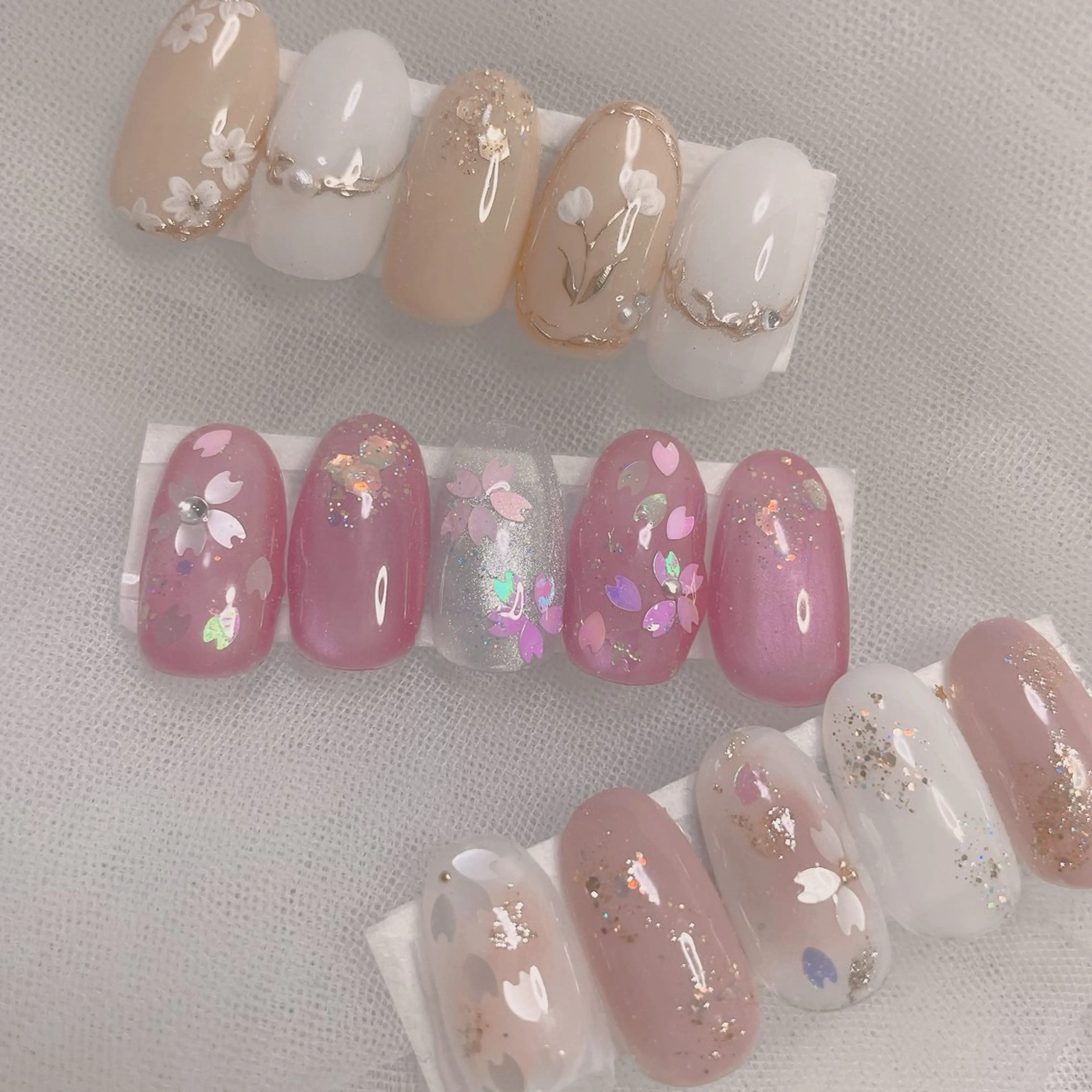 ネイル 春ネイル ハンドネイル ネイルサロン なっちゃん(古千谷)のネイルデザイン