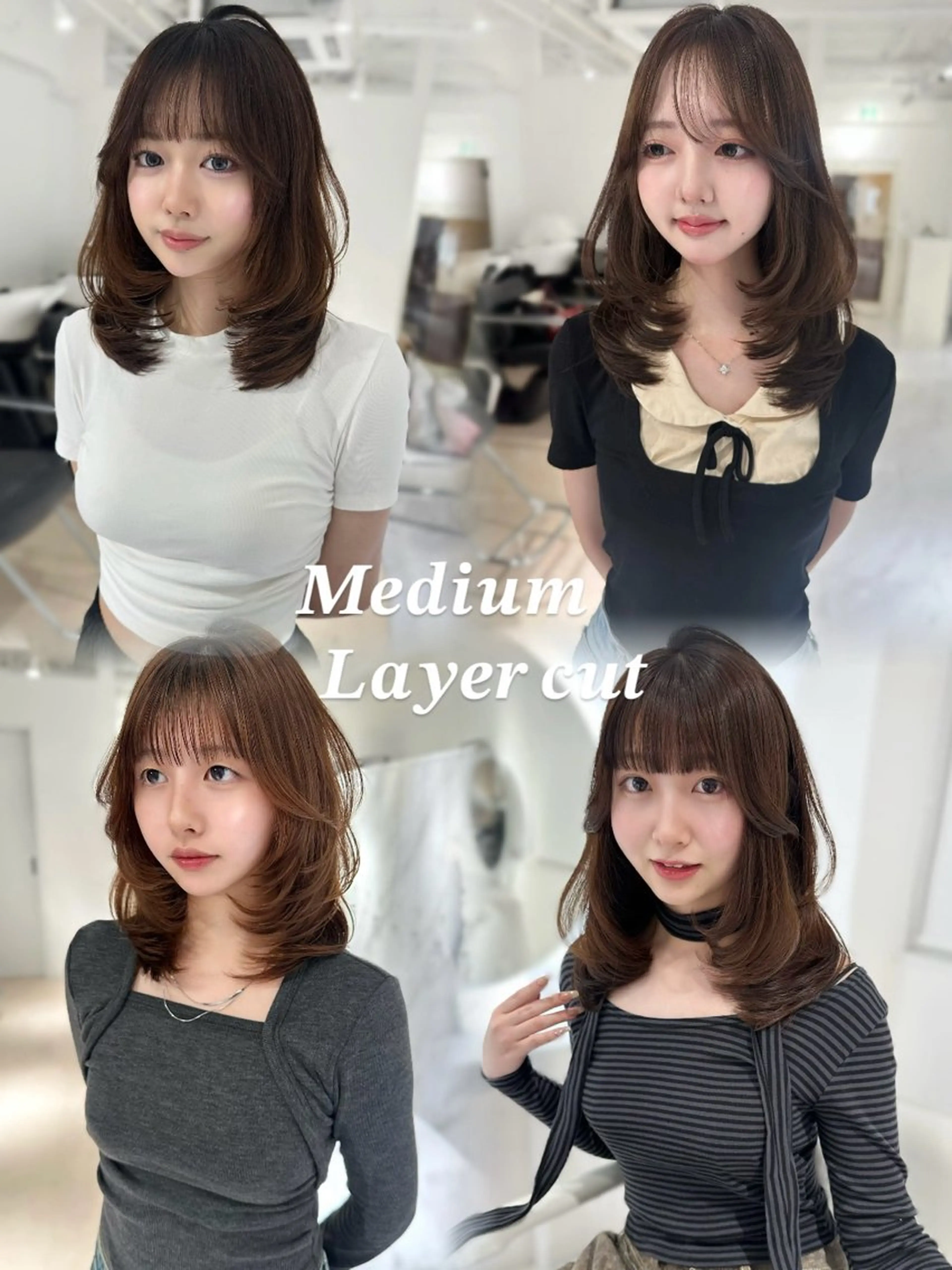 ミディアム カラー 上野/韓国hair 🤍MOEKA🤍のヘアスタイル