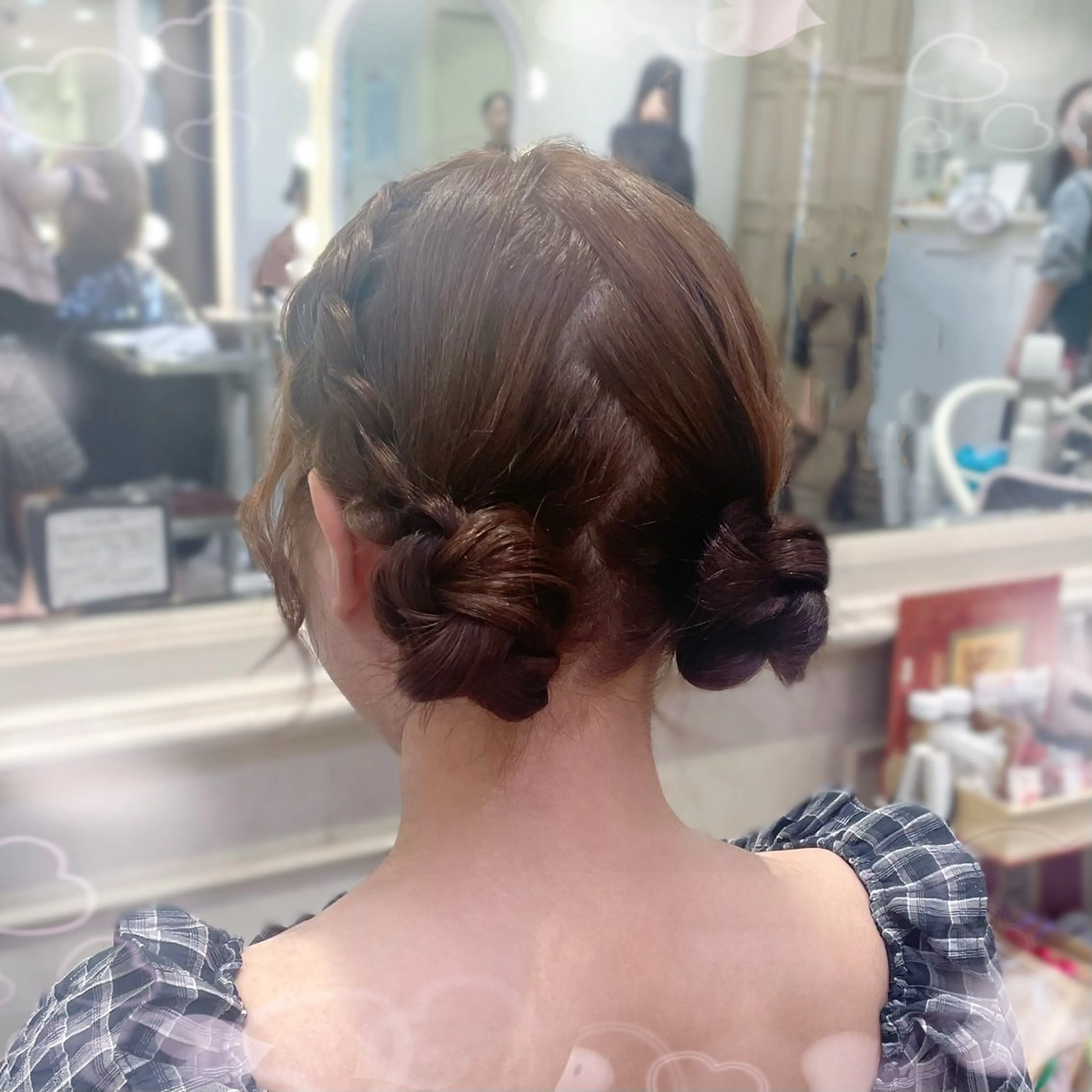 ヘアアレンジ お団子ヘア ヘアセット 🎼艶感カラー ヘアメ たま🎀のヘアスタイル