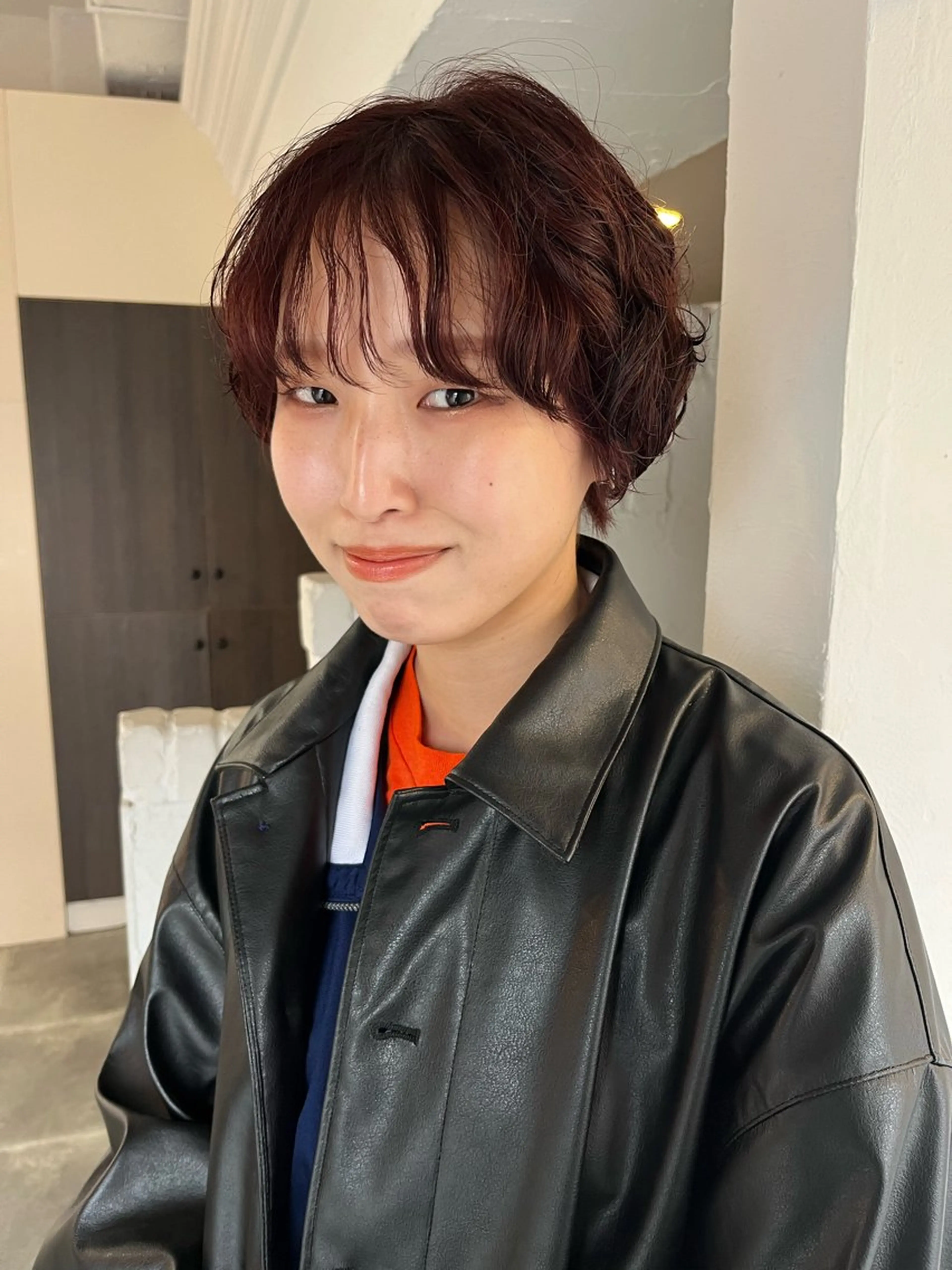 ショート カラー ヘアアレンジ レッドカラー ショートヘア 眠れるヘッドスパ✨ chacoのヘアスタイル