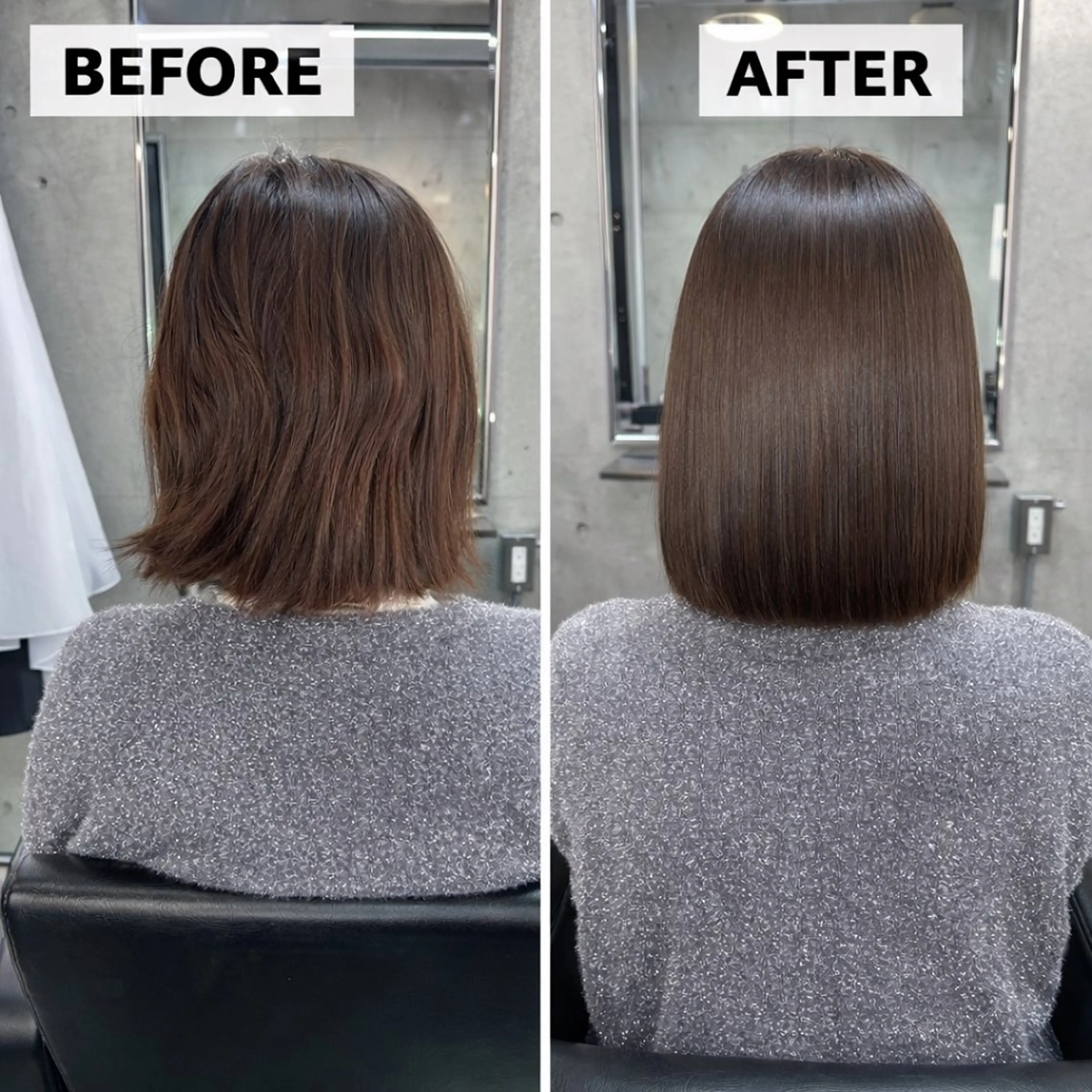 ミディアム 髪質改善 トリートメント 縮毛矯正 トリートメント 🫧髪質改善 縮毛矯正特化🫧中西のヘアスタイル