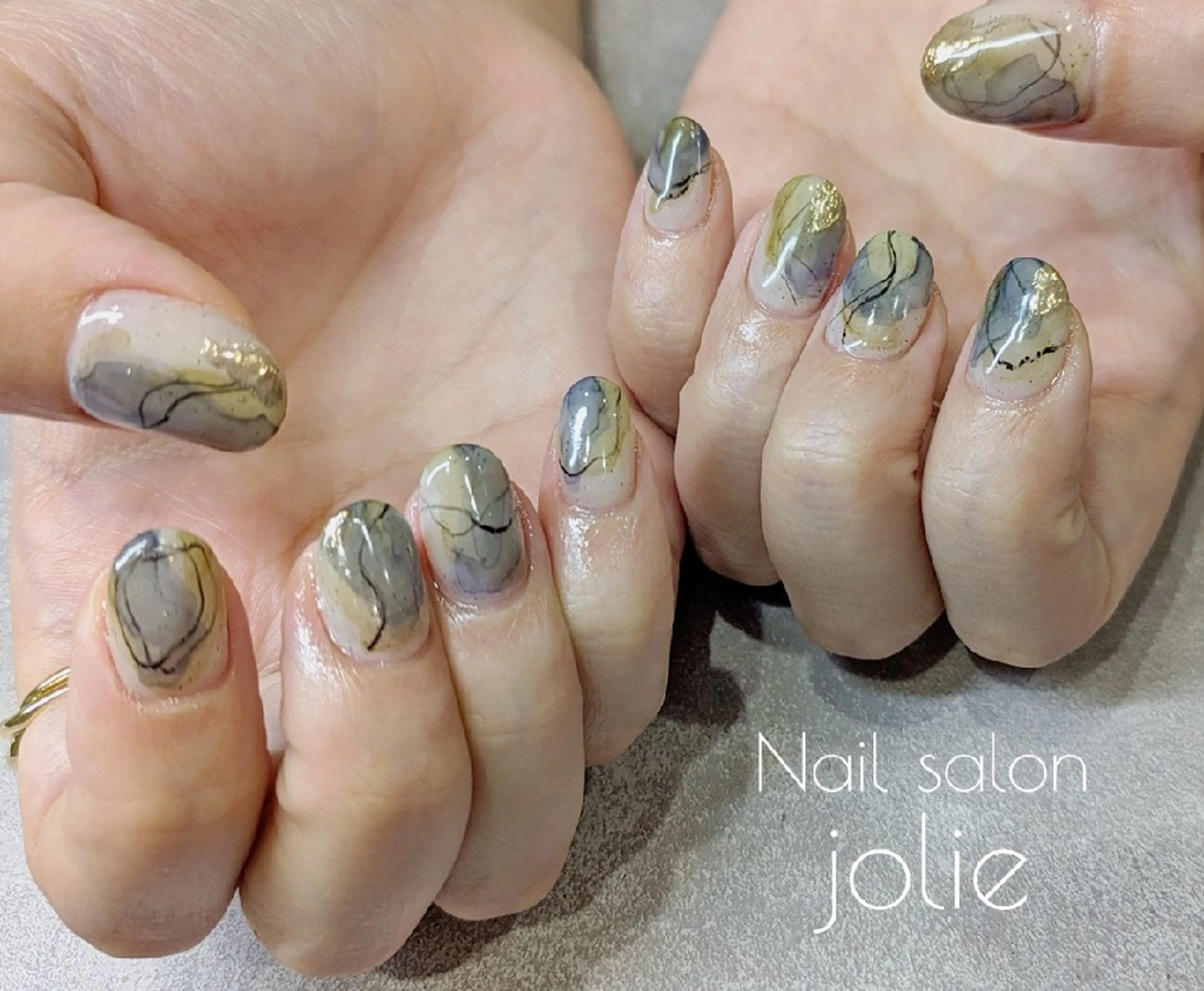 ネイル アートネイル ニュアンスネイル jolie  ISIHARAのネイルデザイン