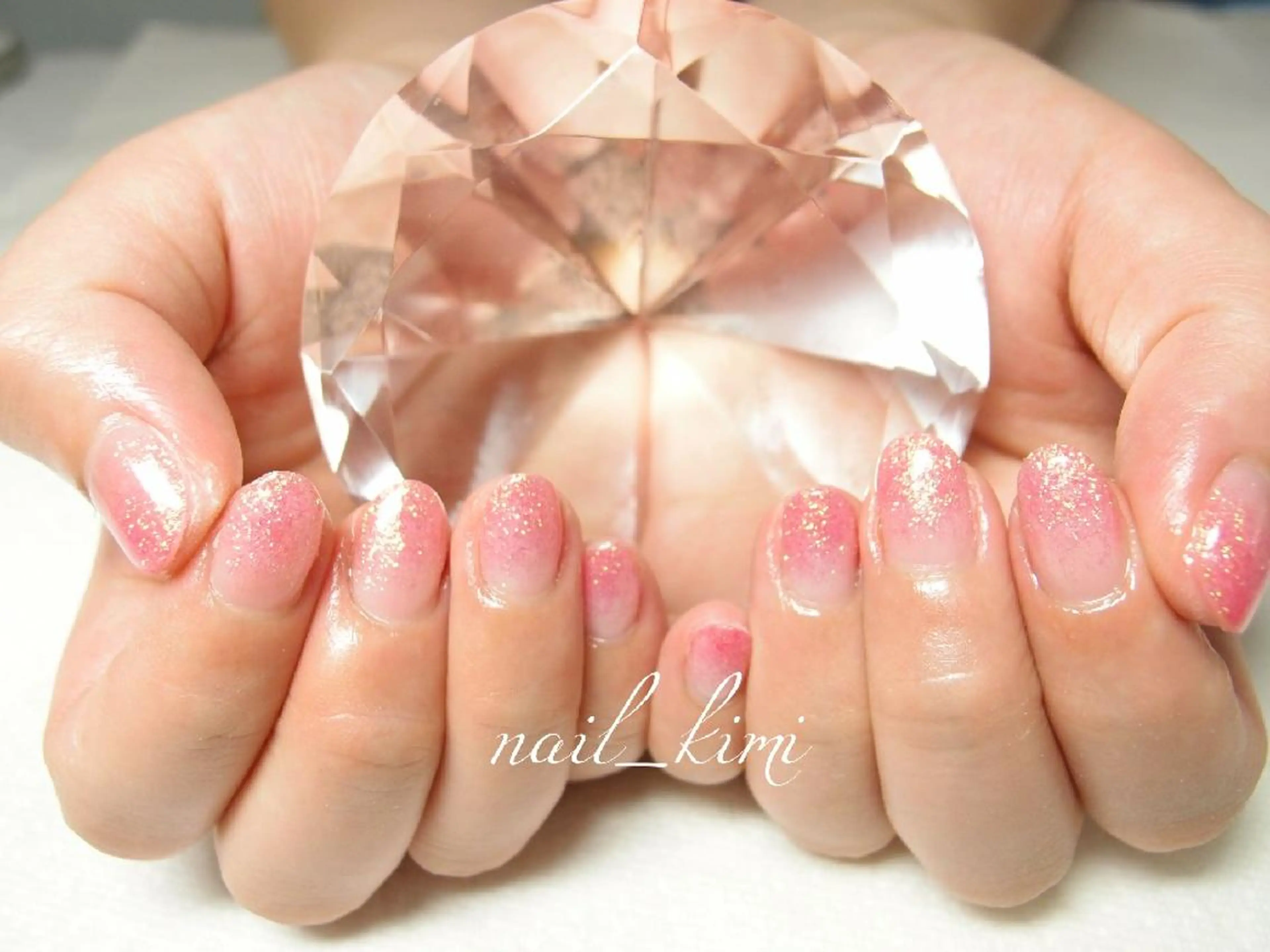 ネイル グラデーション ラメ(グリッター) ラメグラデーション ETHOSENSE. kimikaのネイルデザイン