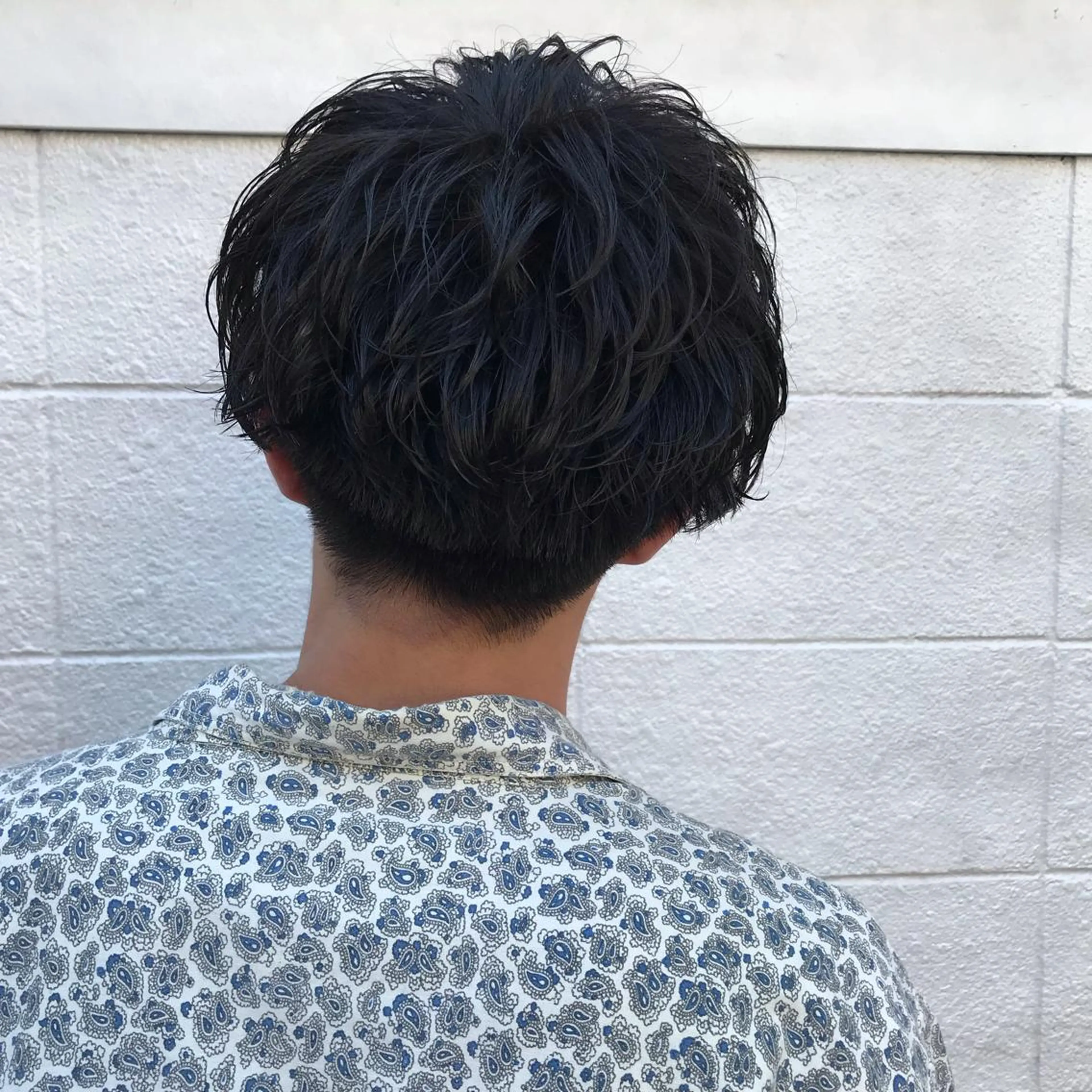 ショート カラー パーマ メンズ ニュアンスパーマ/ レイヤー/茶屋町のヘアスタイル