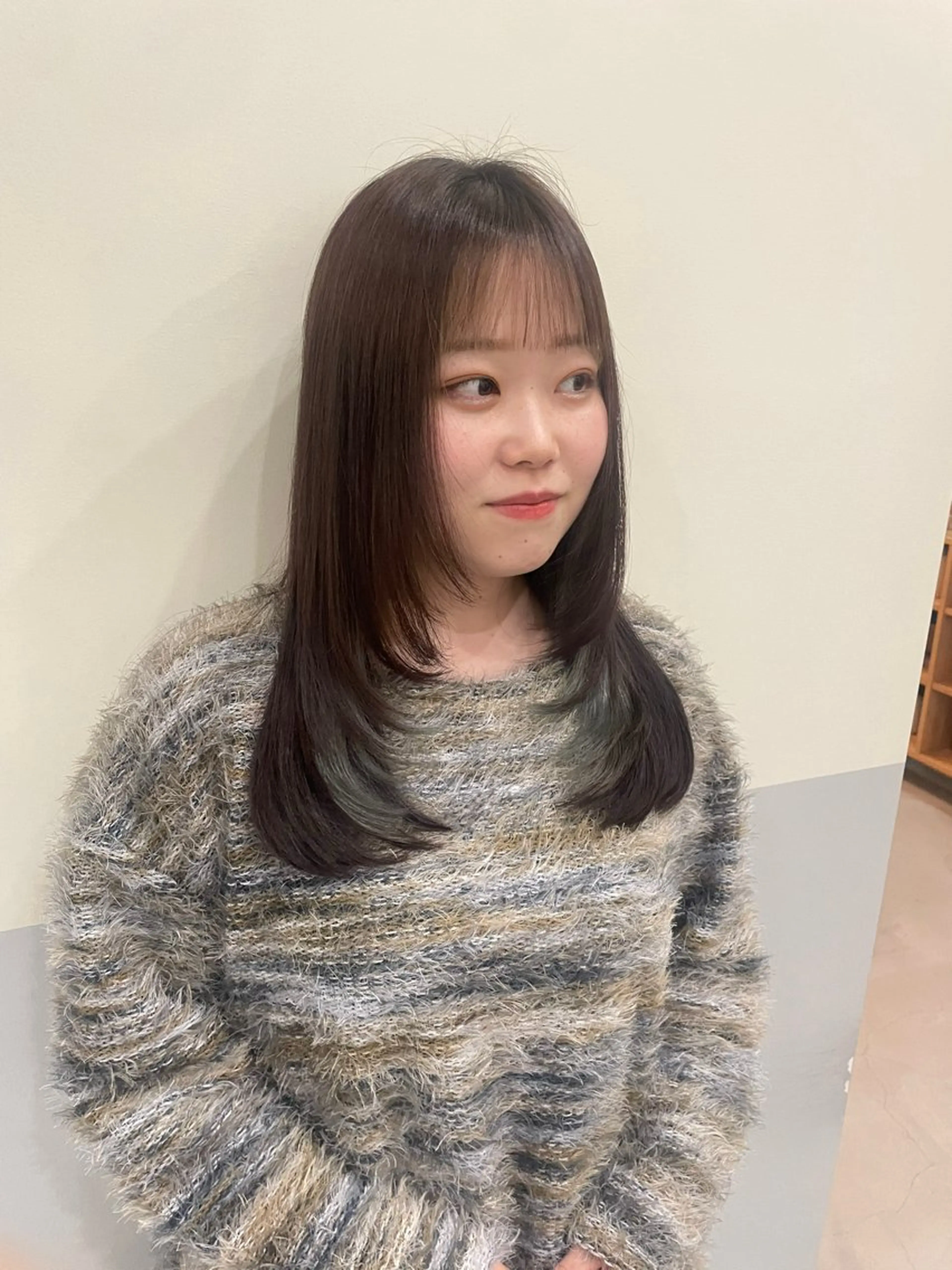 ロング 顔周りカット レイヤーカット 小久保 里紗のヘアスタイル