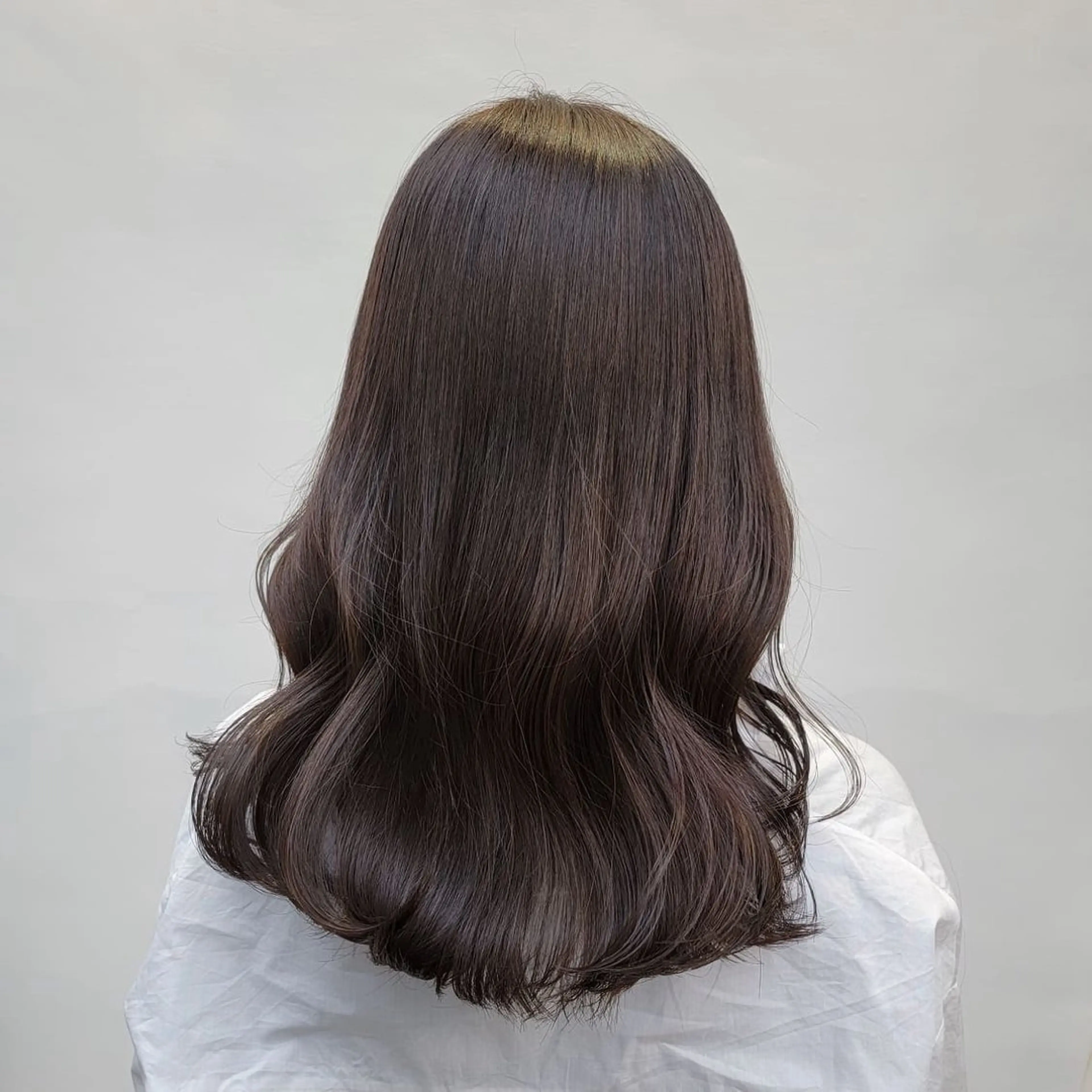 セミロング カラー 艶ブラウン/赤み消し /盛れる顔周りのマツエク・マツパデザイン