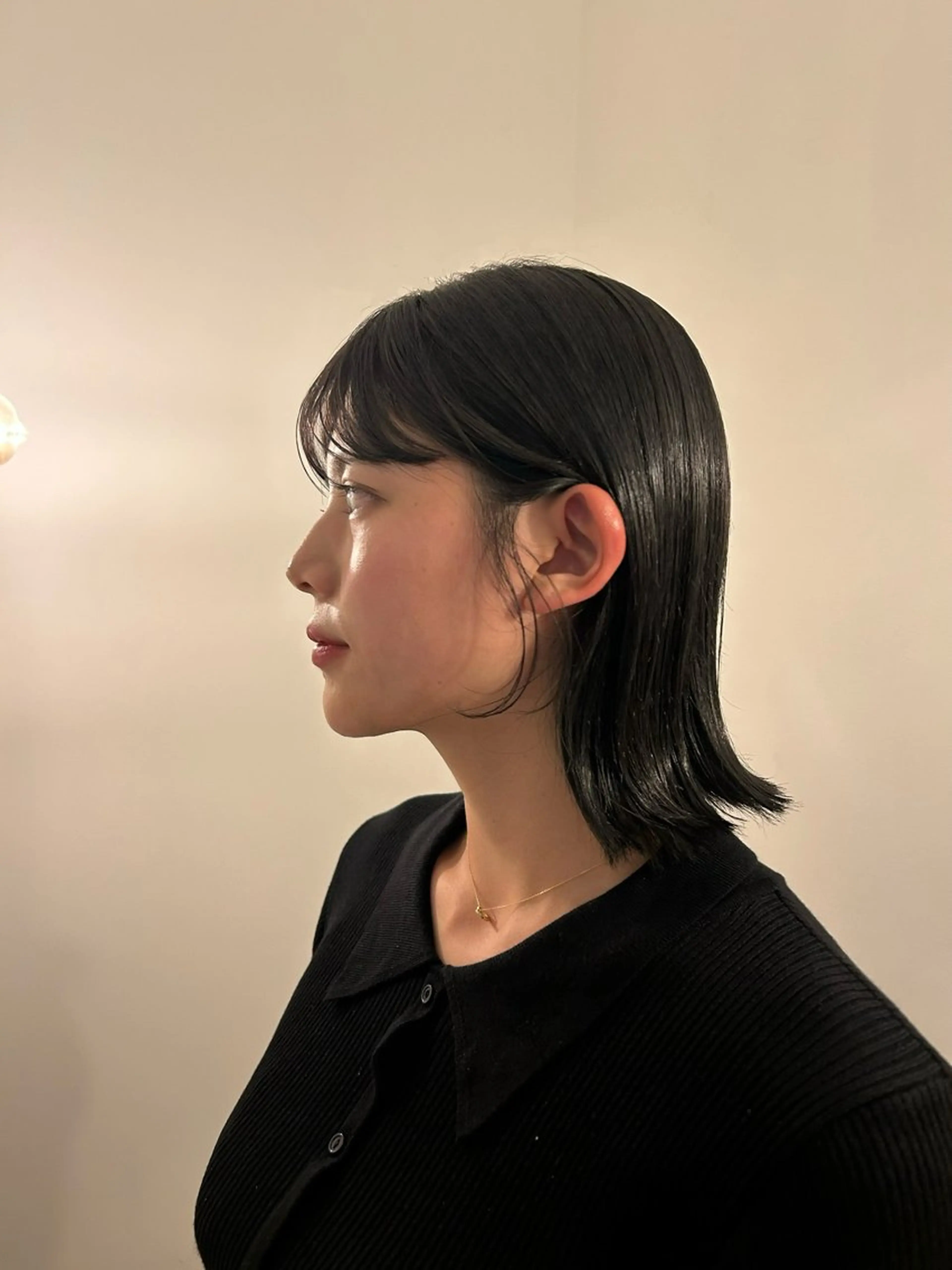 ミディアム おくれ毛 カット ヘアカラー ano ♡のヘアスタイル