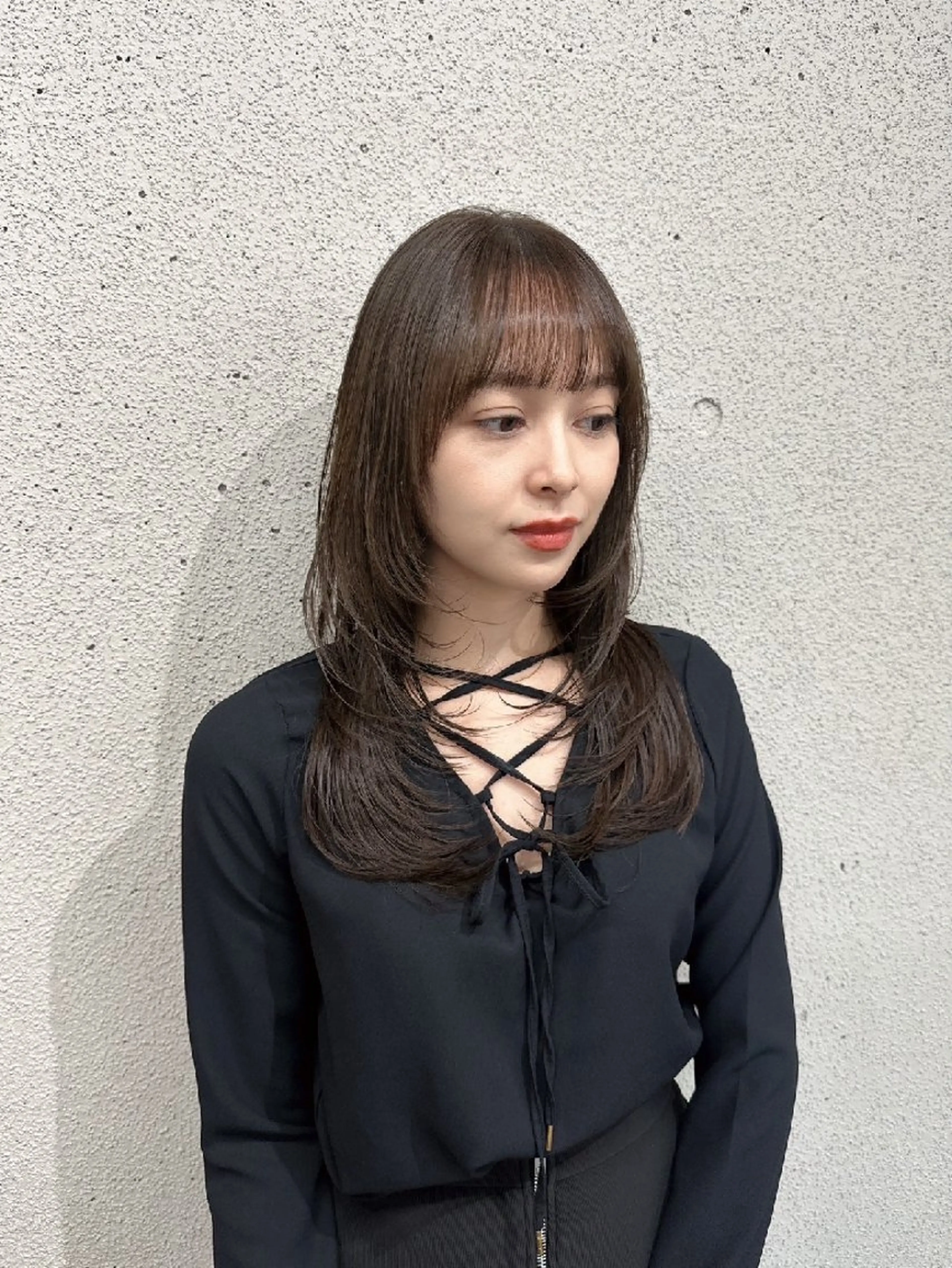 セミロング ヘアカラー IPPO アカデミーのヘアスタイル
