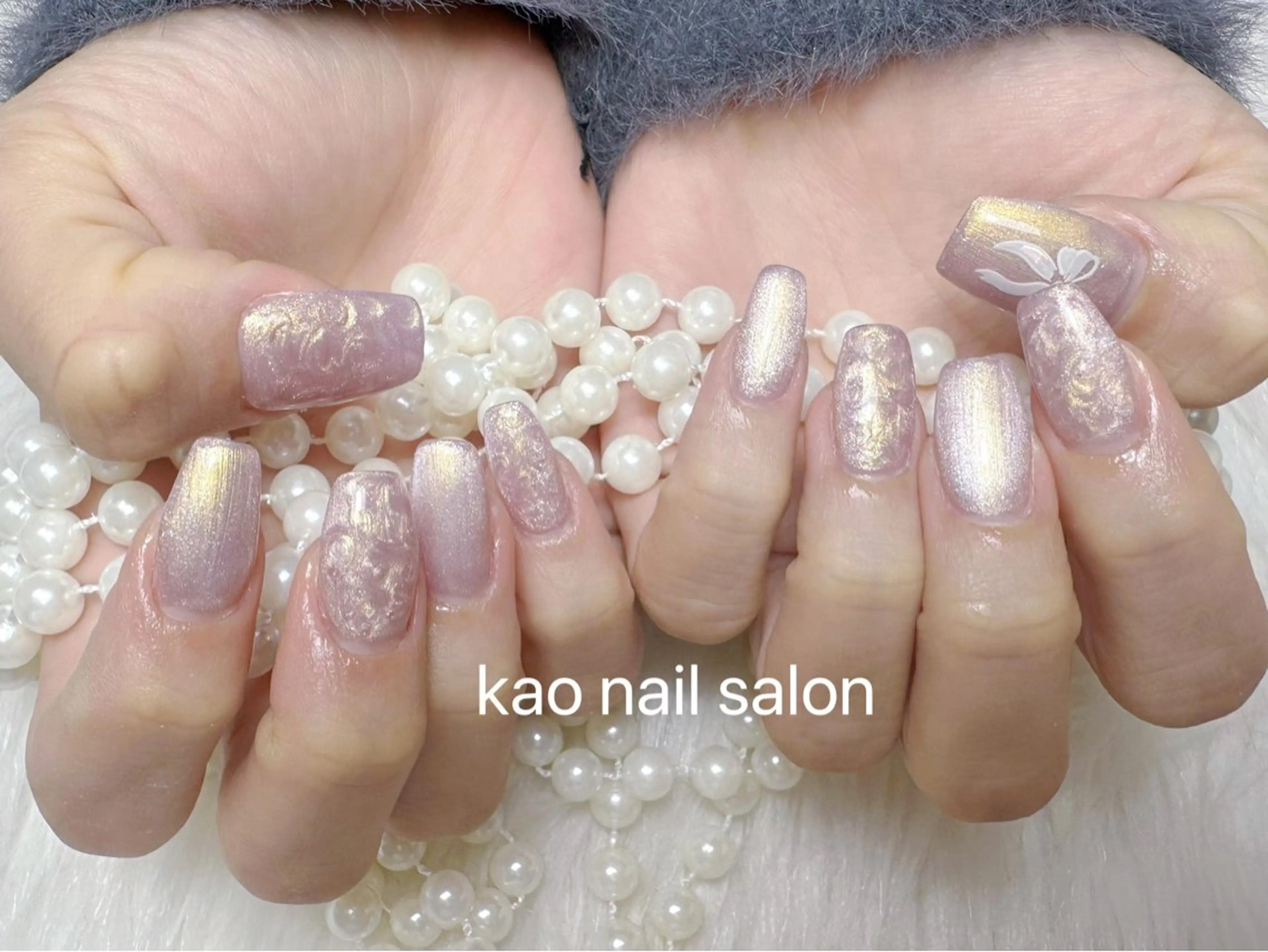 ネイル ハンドネイル kao nail マグネット/長さだしのネイルデザイン
