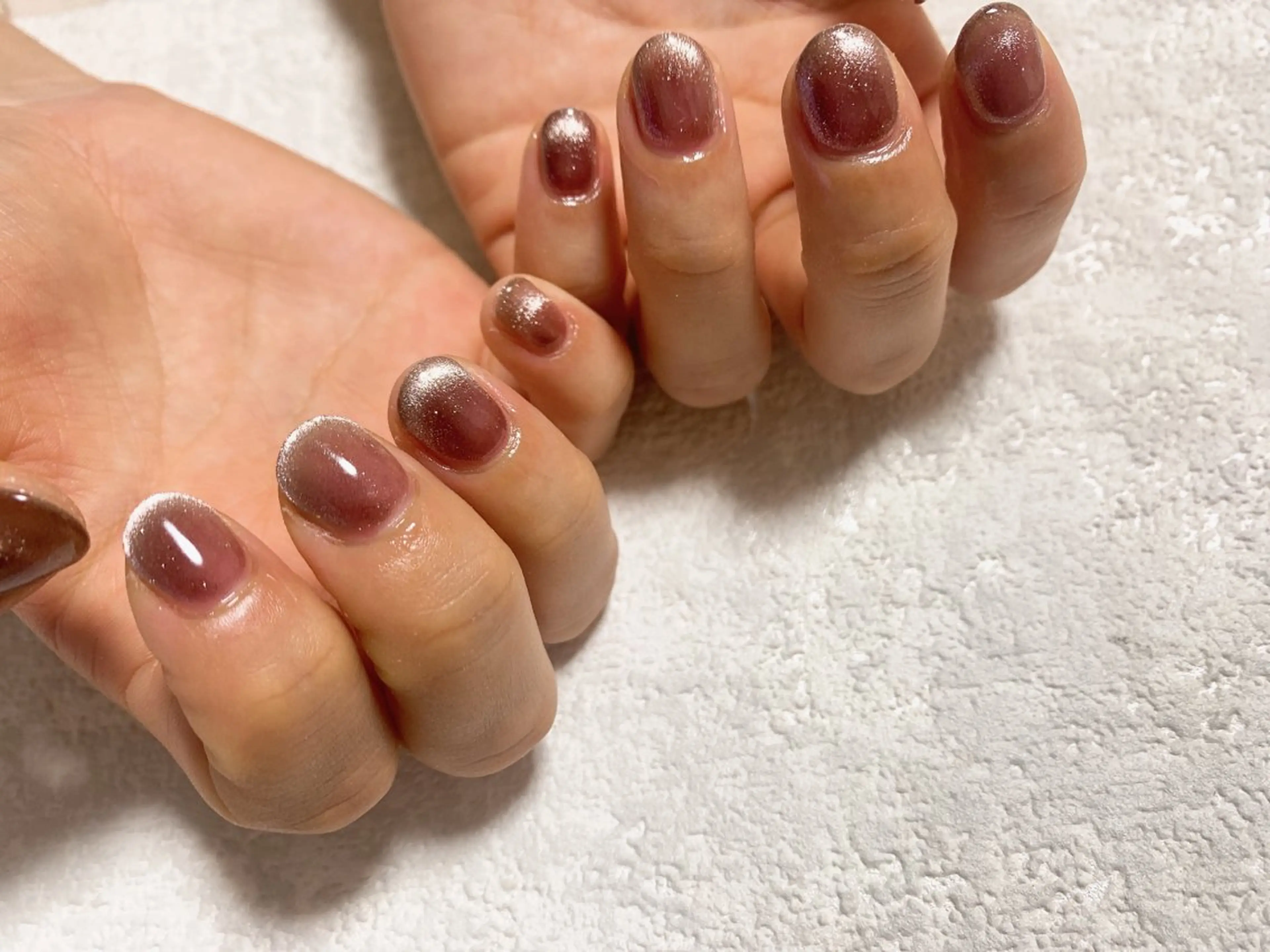 ネイル フレンチネイル ジェルネイル 韓国ネイル マグネットネイル マグネットフレンチ kiki nail たまプラーザのネイルデザイン