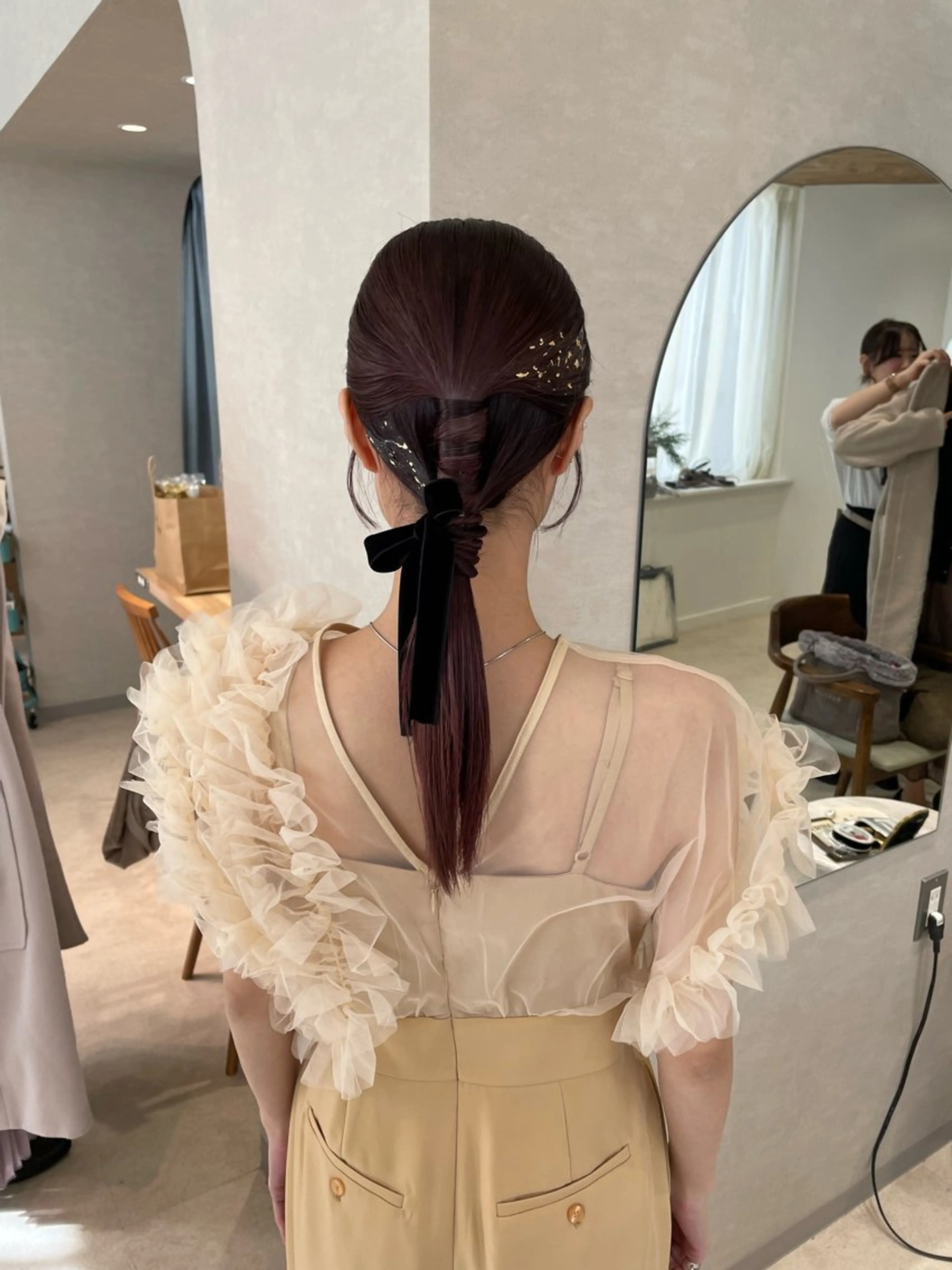 セミロング ヘアアレンジ ヘアセット Osoko Hiyoriのヘアスタイル