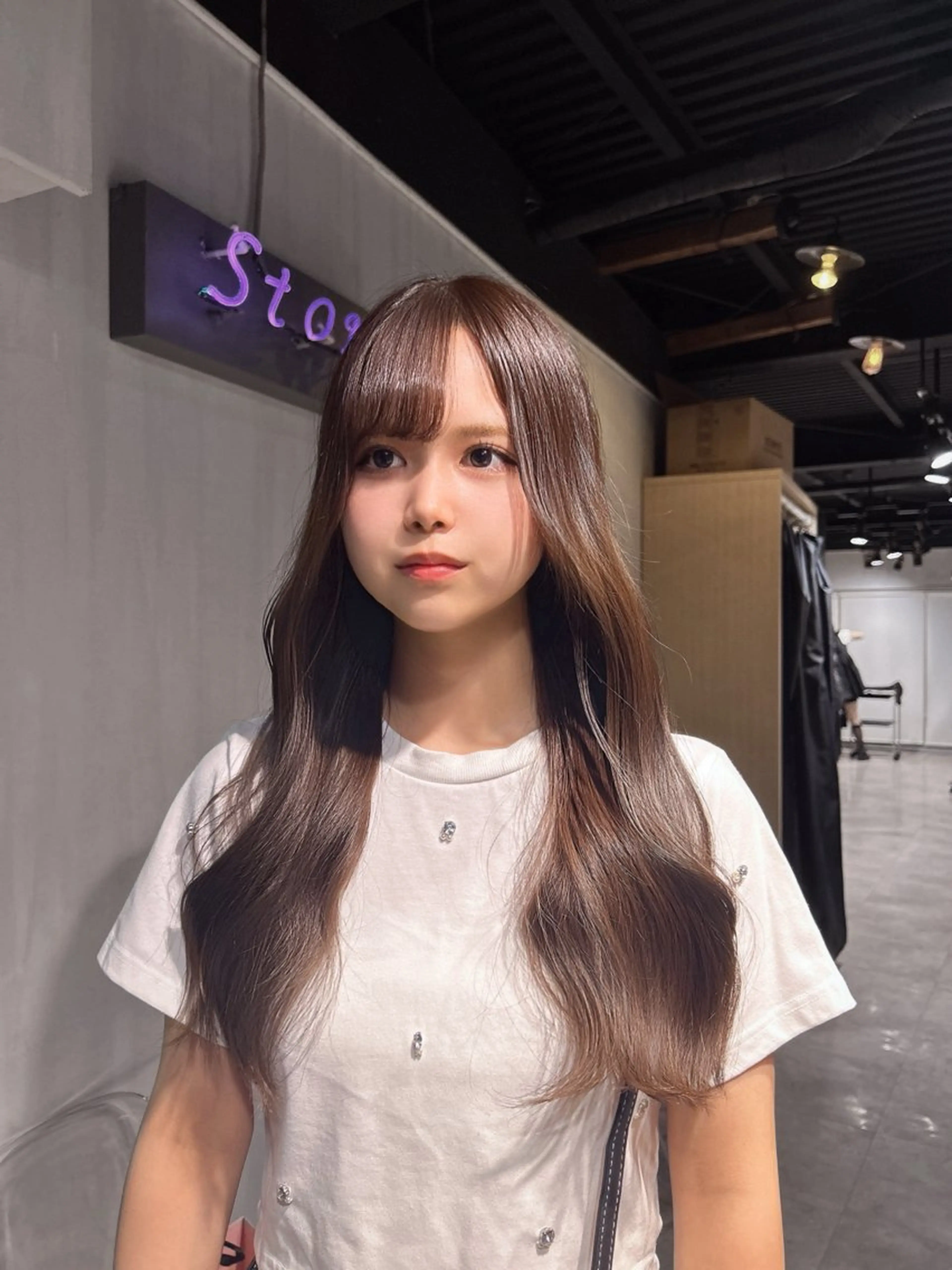 ロング 韓国風カラー 姫カット 韓国風ヘア レイヤーカット ワンホンレイヤー MEI🎀垢抜けカラ ー🎀韓国styleのヘアスタイル