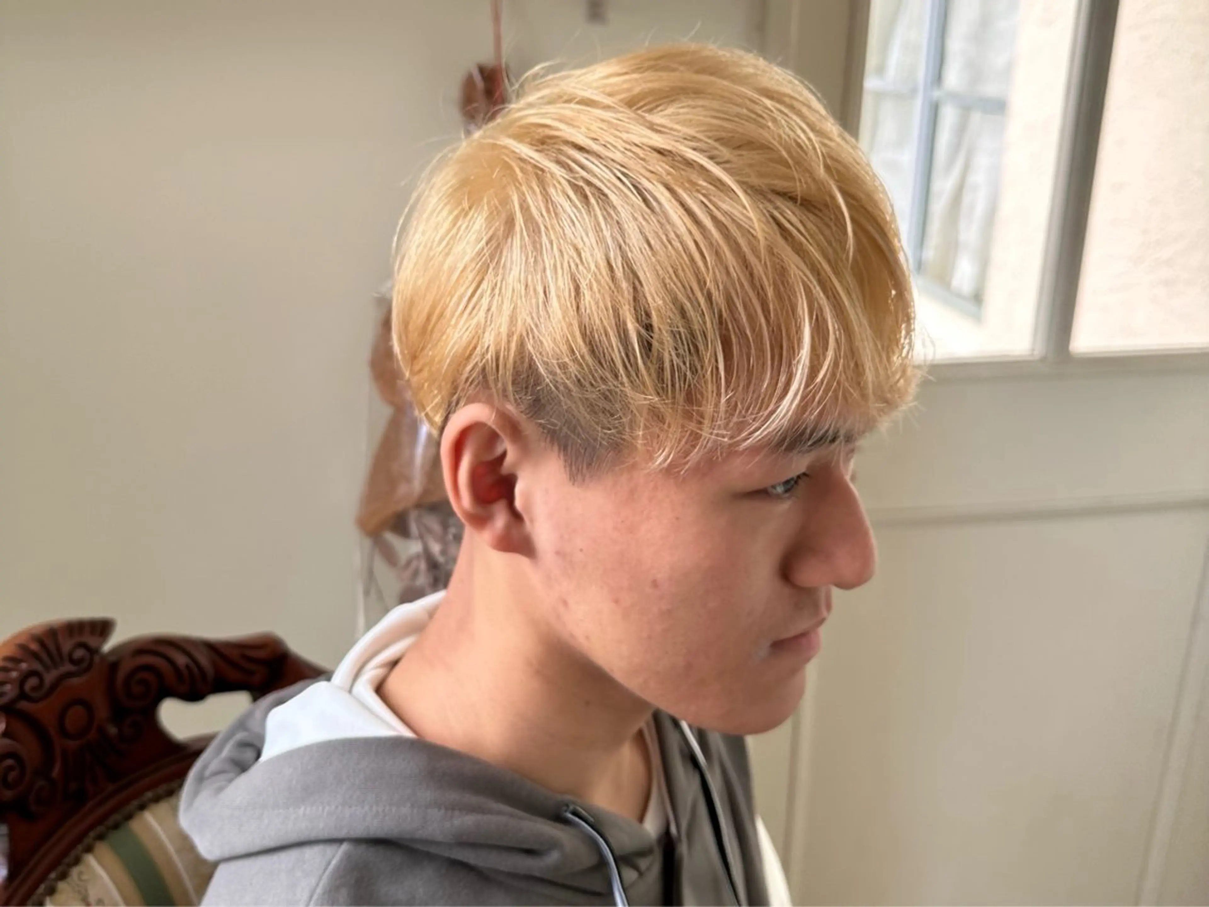 メンズ ヘアカラー レイヤー/顔まわり/ 南草津/ゴトウのヘアスタイル