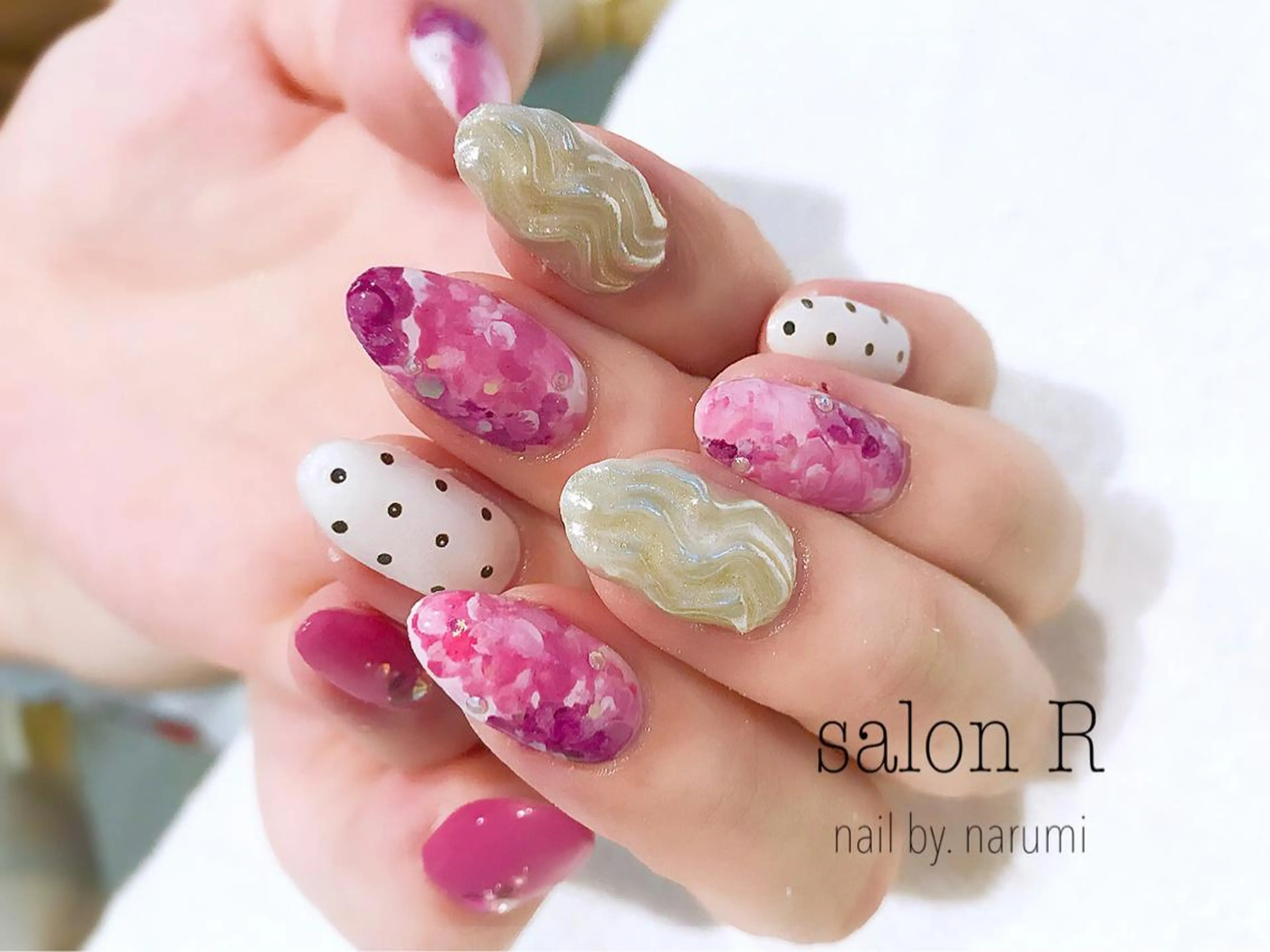 ネイル アートネイル フラワーネイル NARUMI HYODOのネイルデザイン