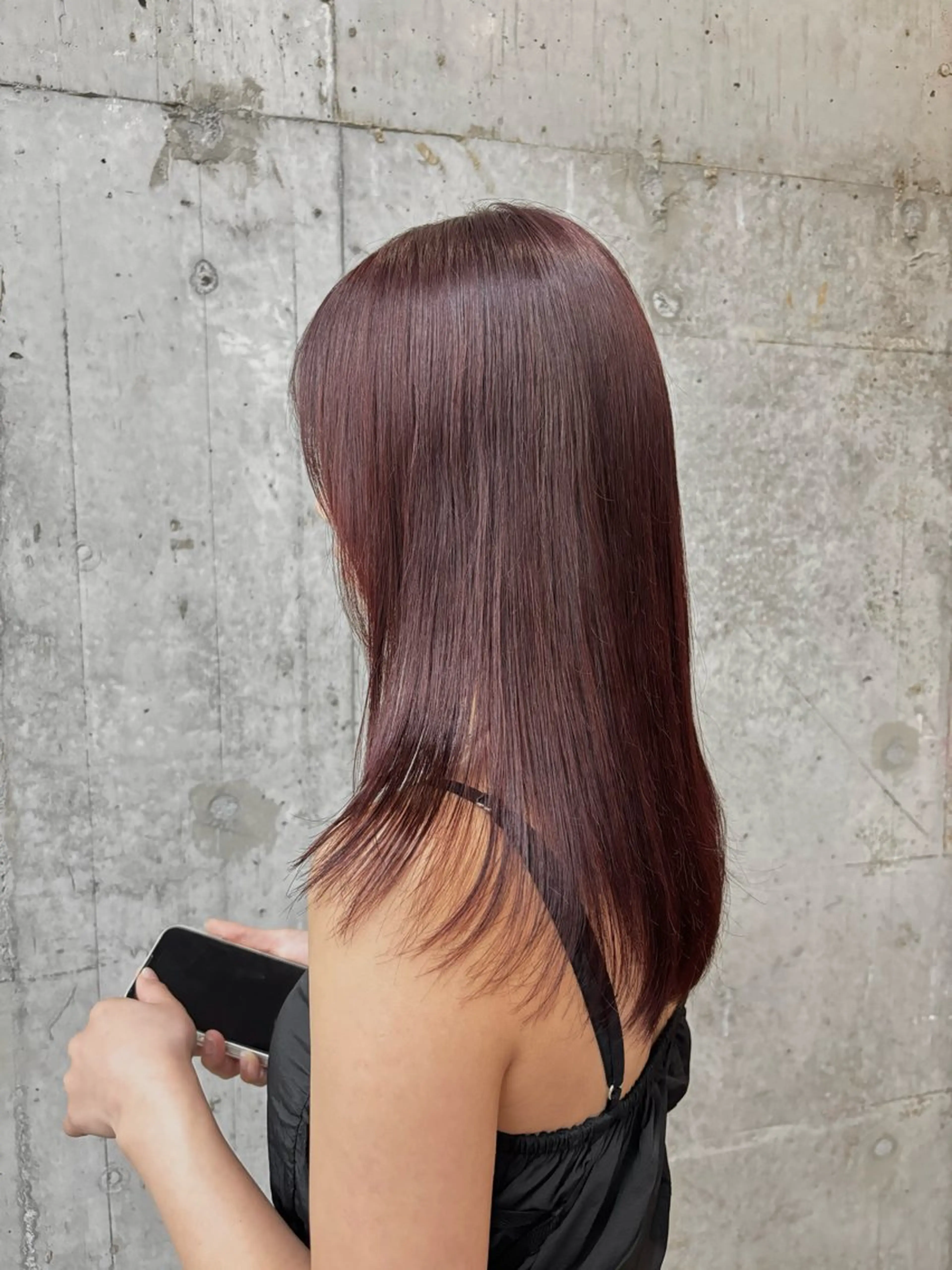 ロング カラー ボルドーカラー アキホ /カット✁カラーのヘアスタイル