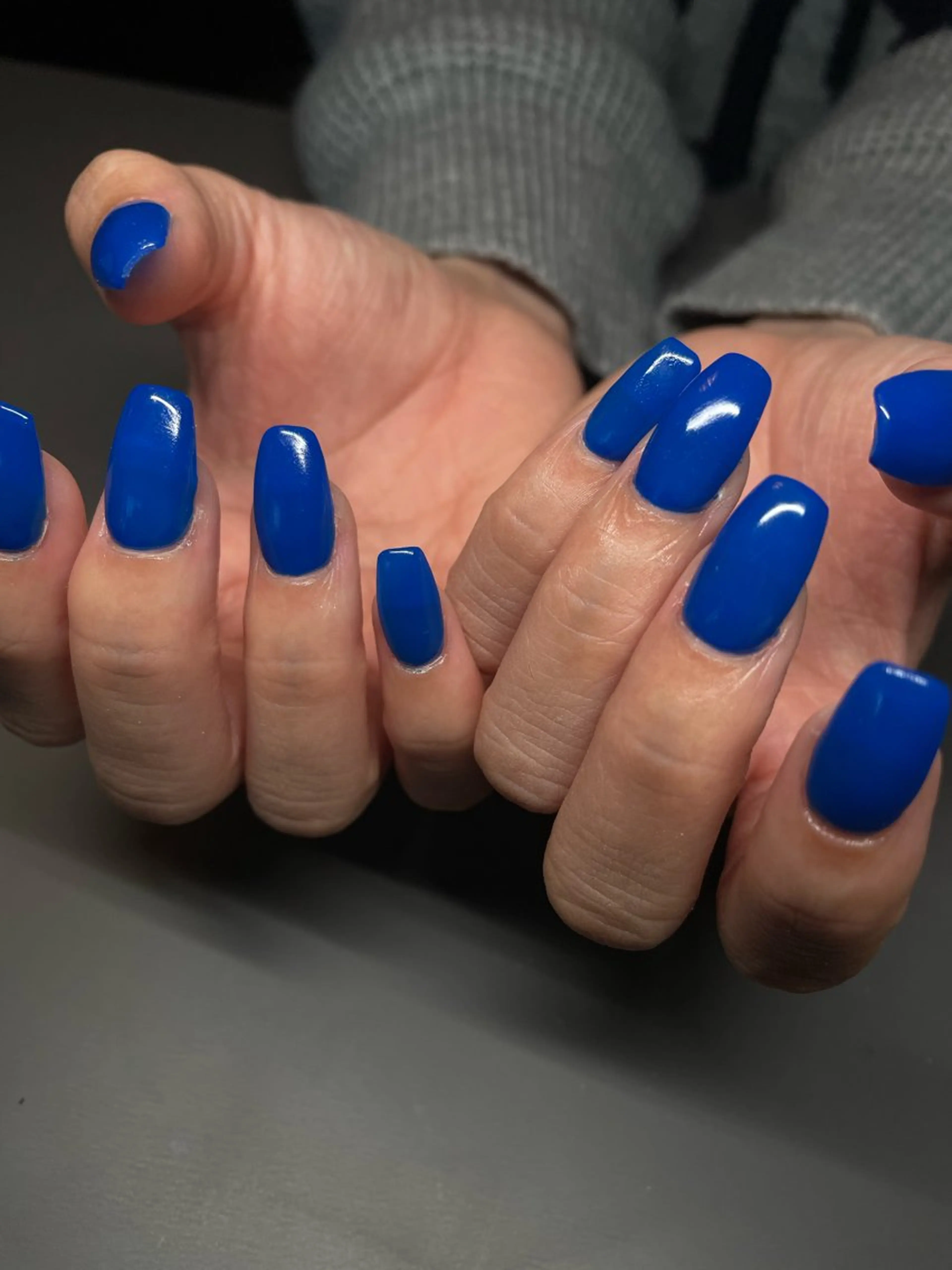 ネイル ブルー ワンカラーネイル シンプルネイル ハンドネイル ウィッチハウス Saayaのネイルデザイン