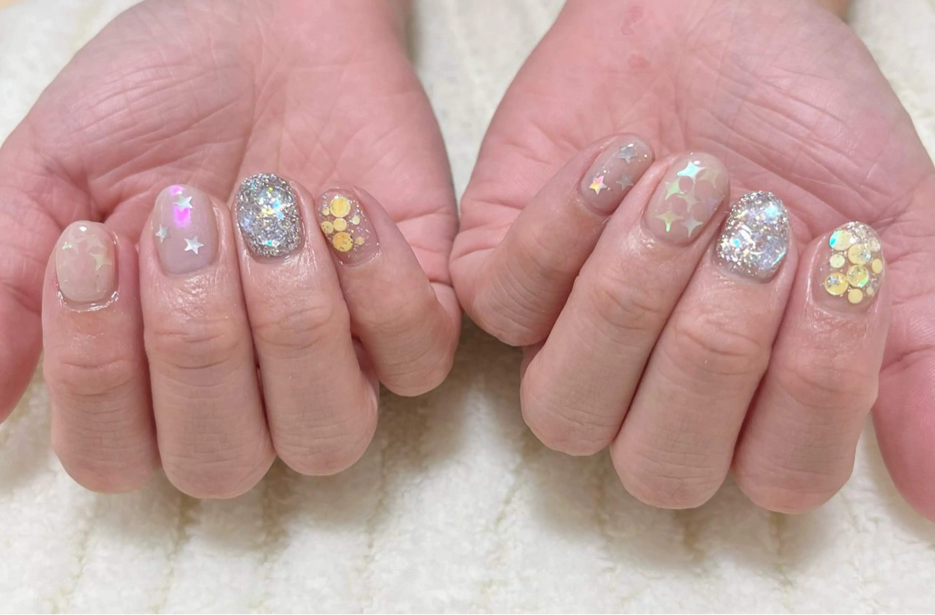 ネイル 持ち込み ショートネイル わたなべ さやかのネイルデザイン