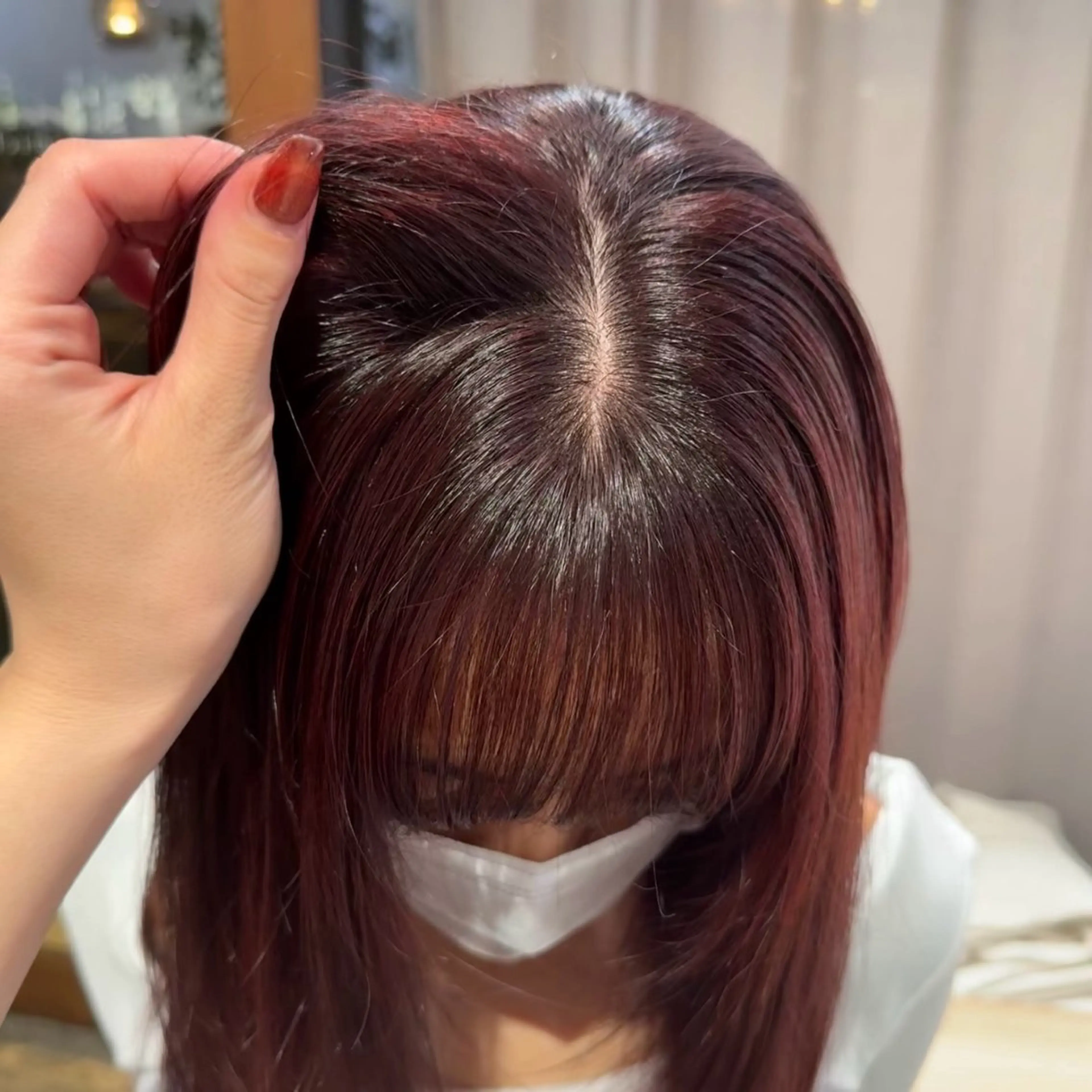 セミロング ヘアカラー 吉田 葉音のヘアスタイル