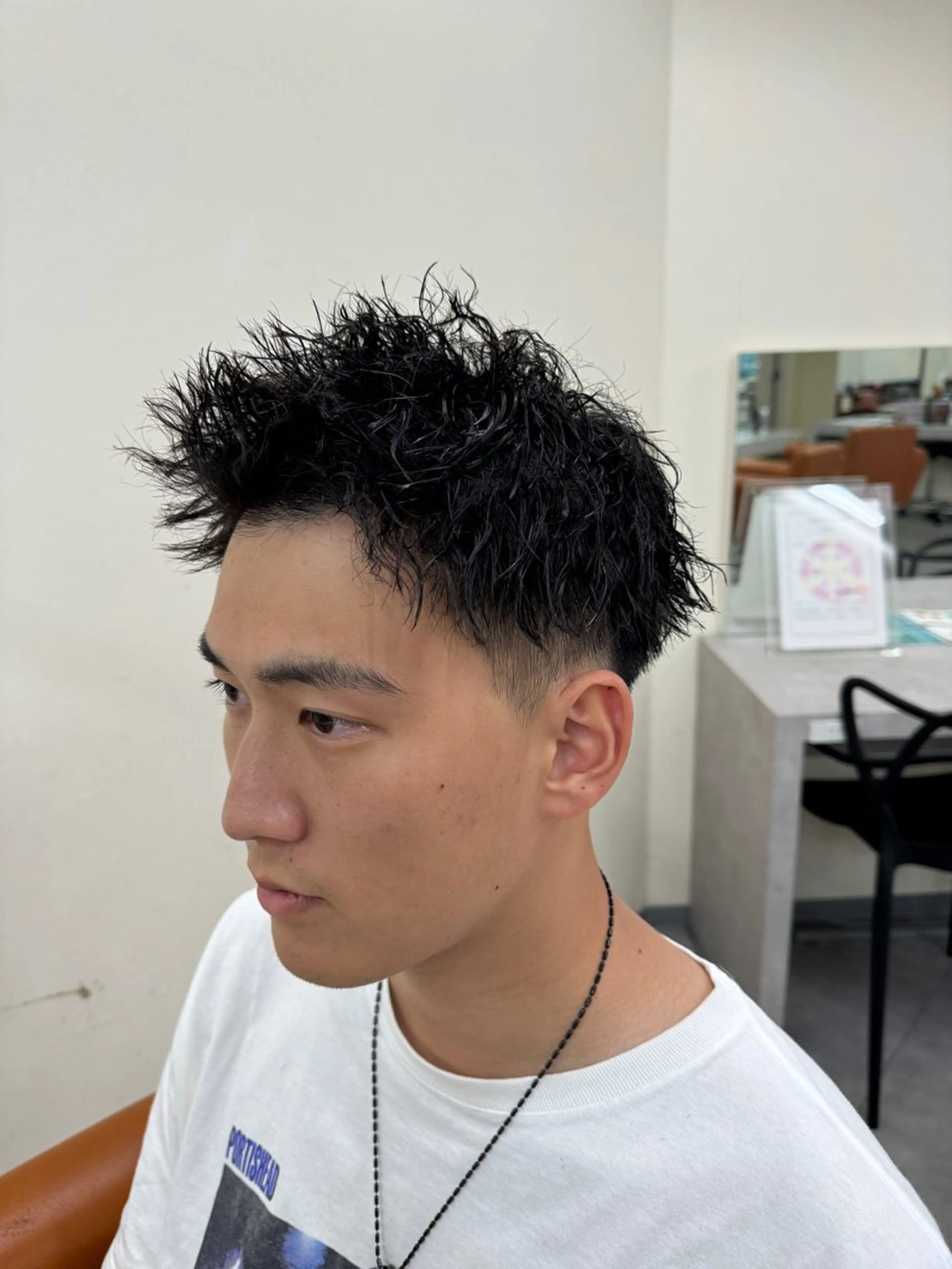 パーマ メンズ カット パーマ 京都駅/メンズサロン 山田司のヘアスタイル