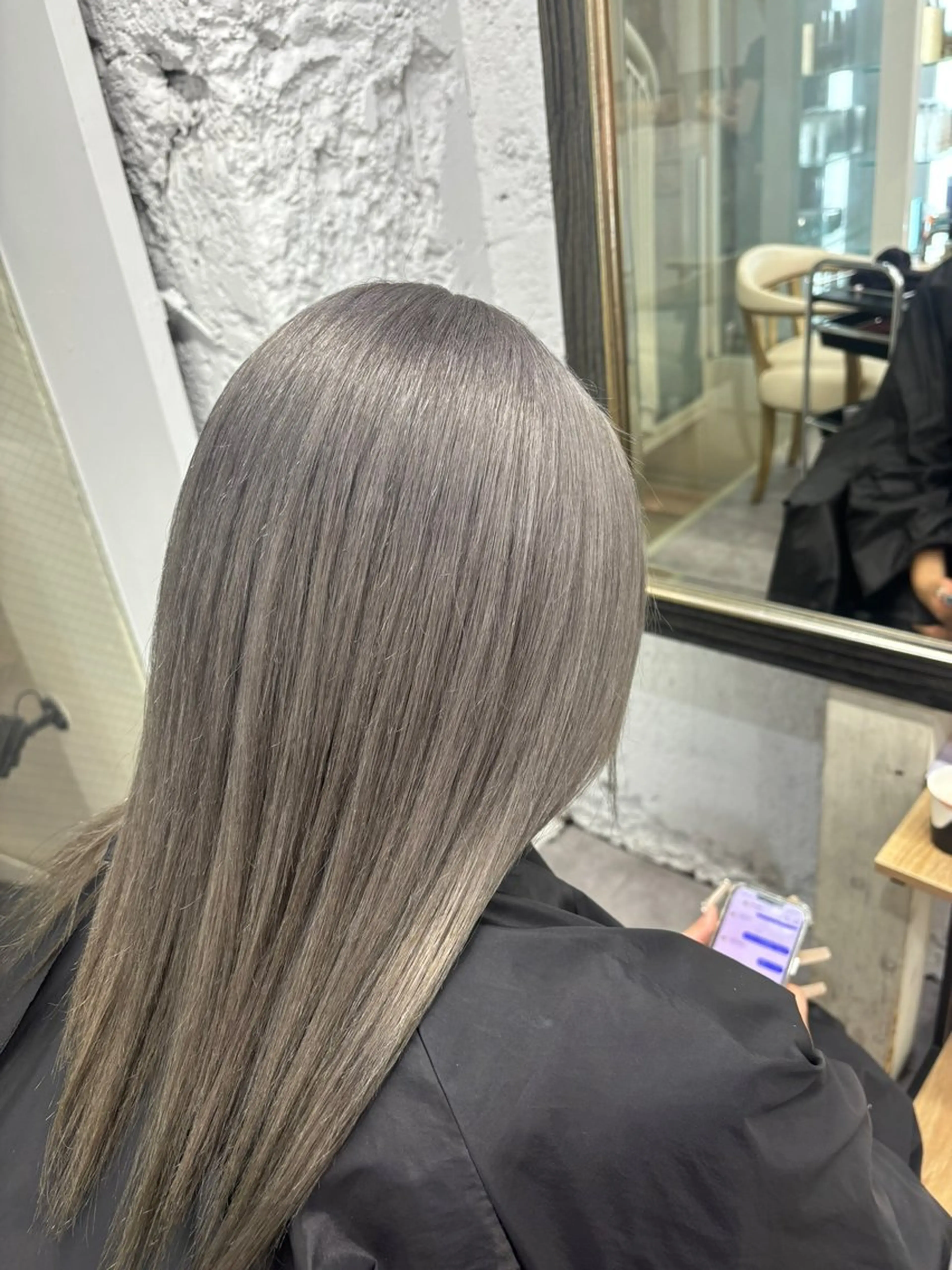 セミロング カラー ハイトーン/ダブル カラー/akihoのヘアスタイル