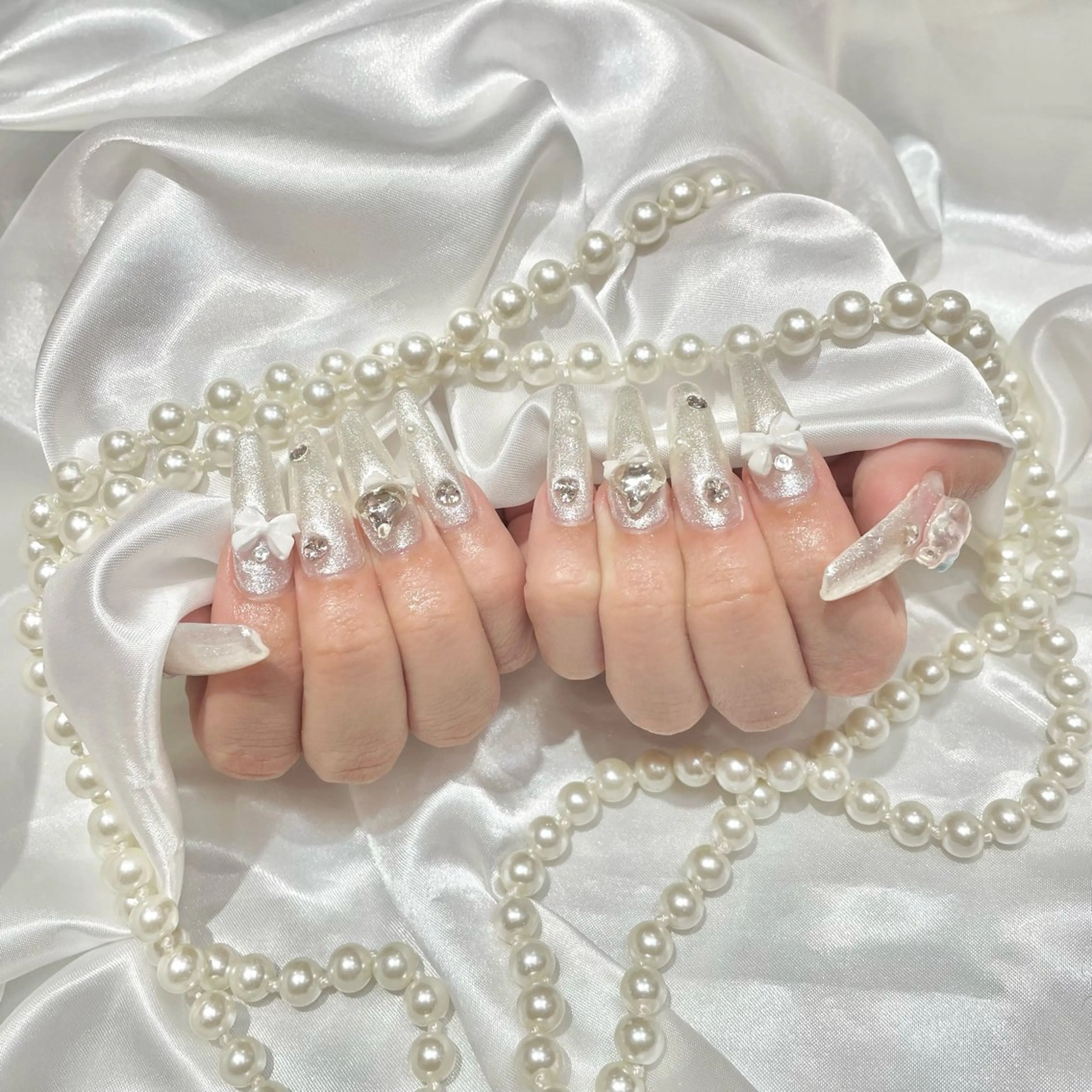 オフあり🍒 ワンカラーorラメグラデーション90分パーツつけ放題の写真