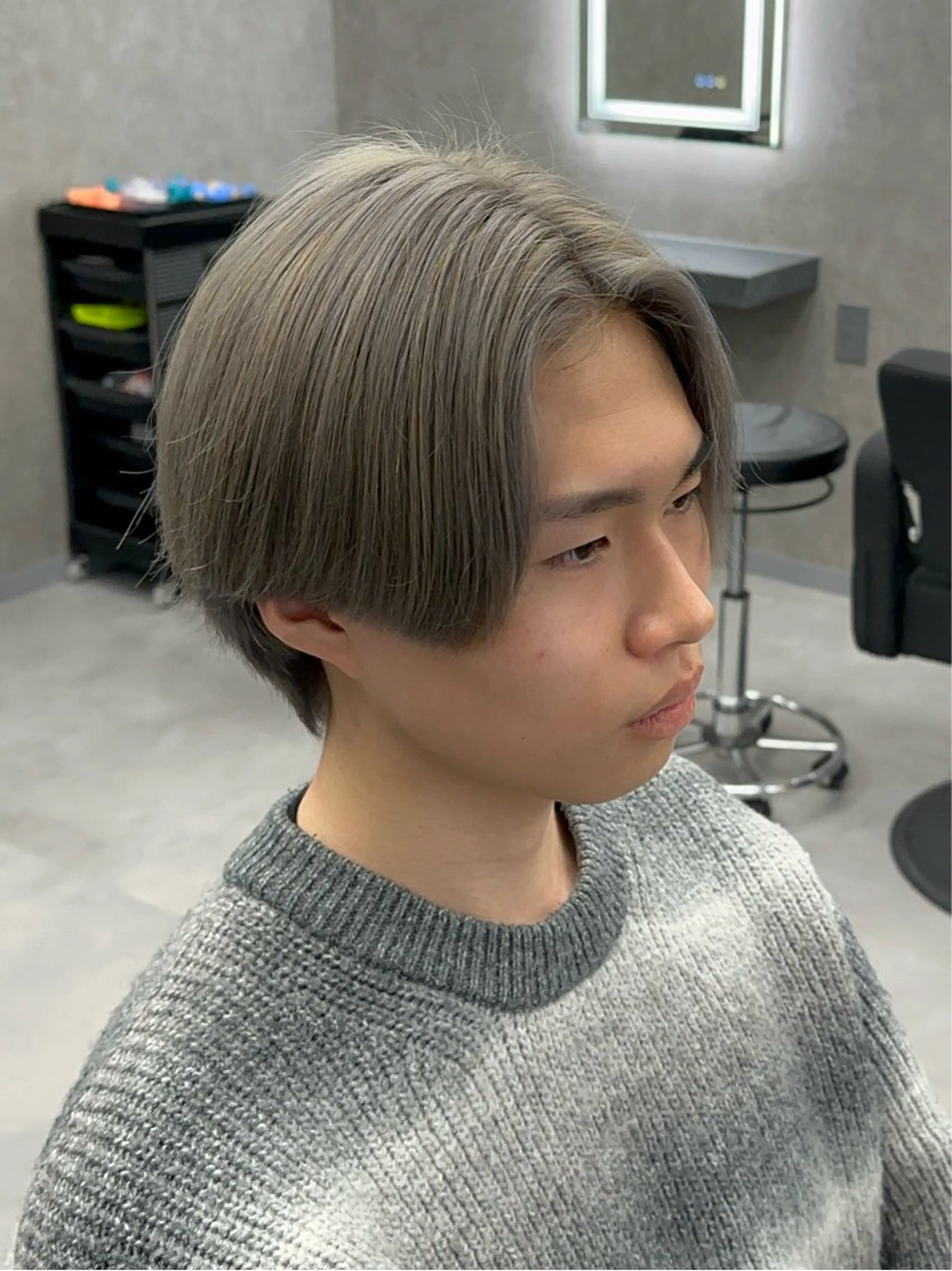 カラー パーマ メンズ シルバー カット ヘアカラー 札幌メンズ指名 No. 1/光👑のヘアスタイル
