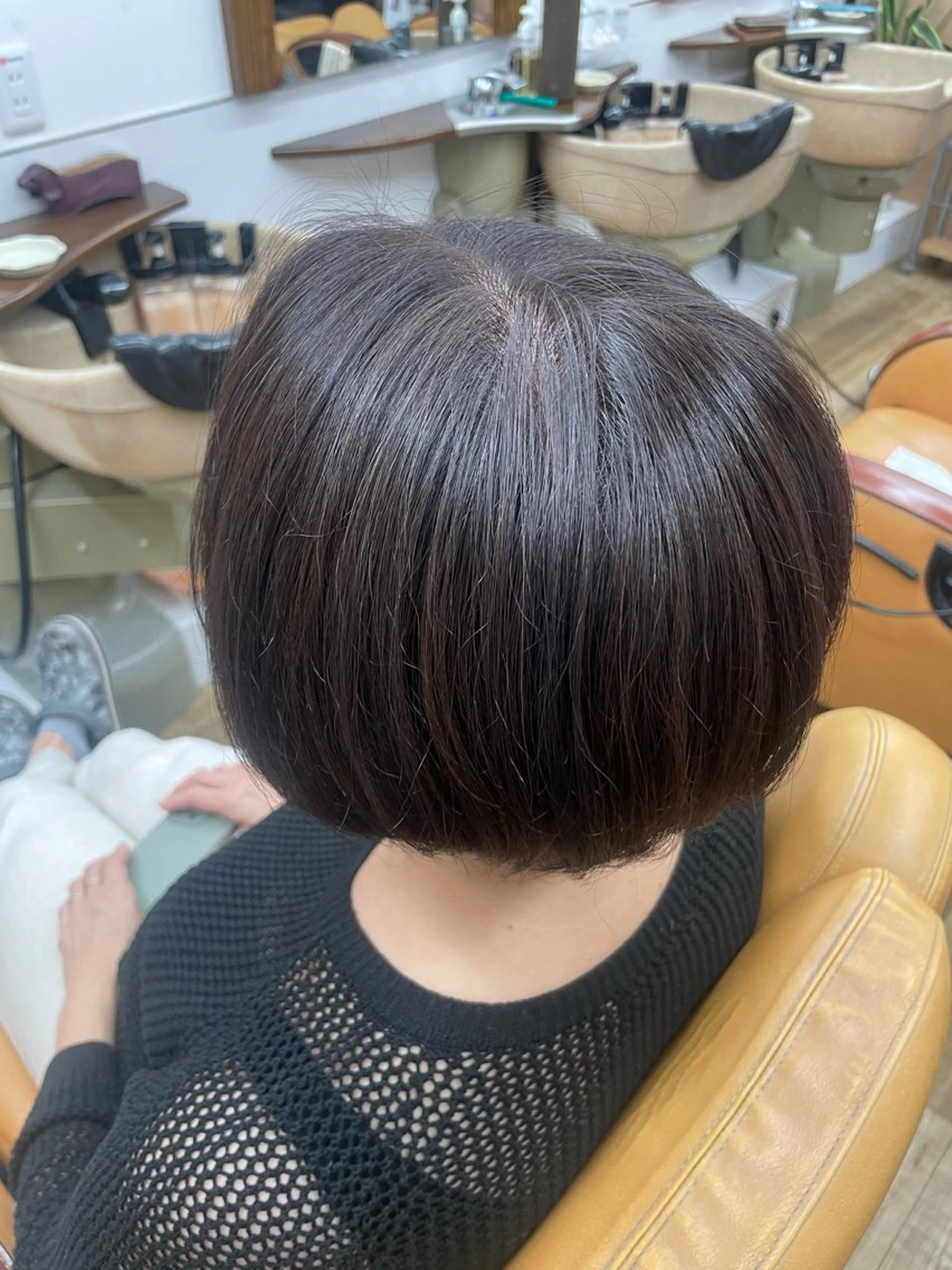 カラー グレージュ 渡辺 恵理佳のヘアスタイル