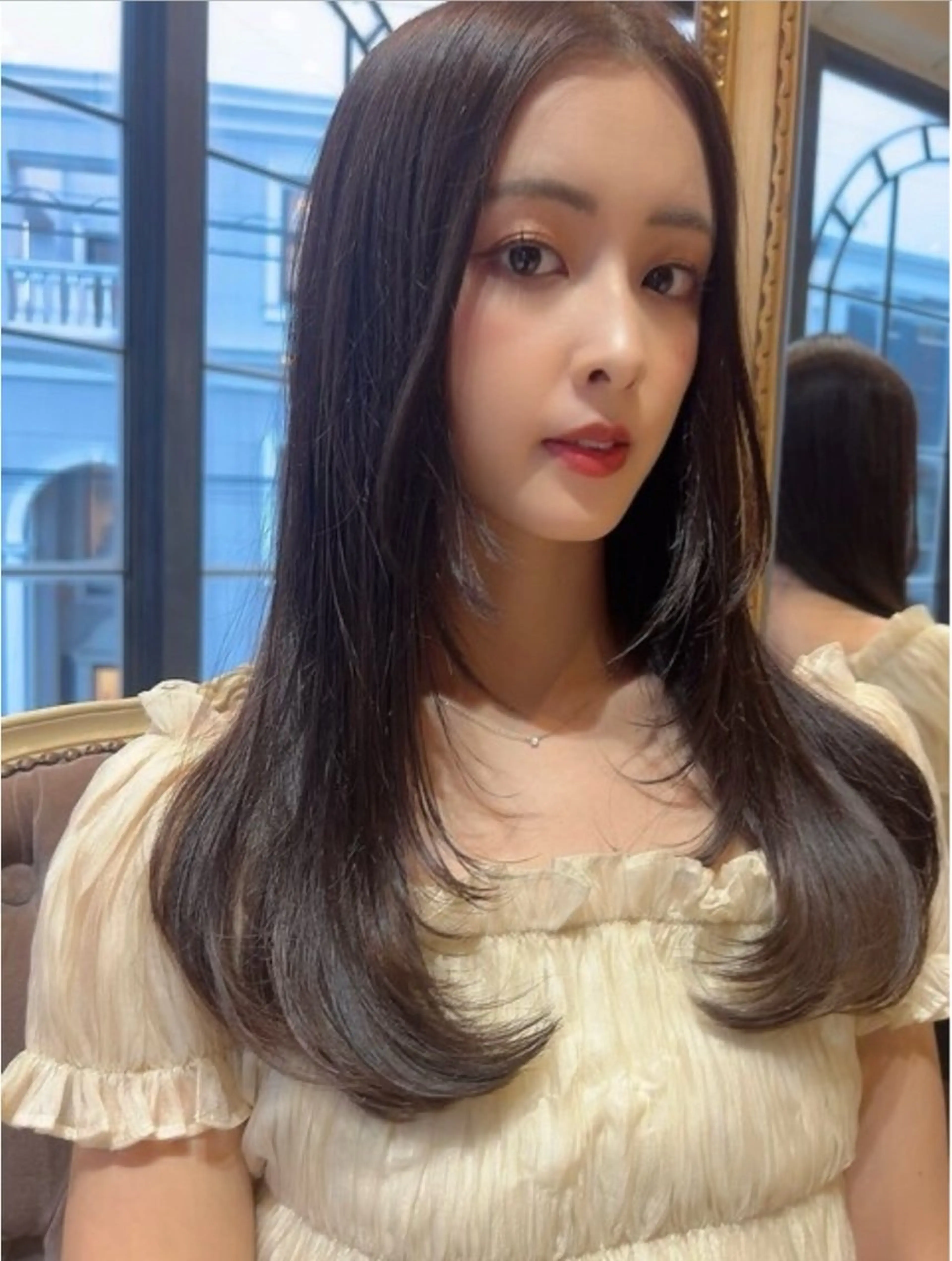 ロング レイヤーカット カット 美濃 咲穂のヘアスタイル