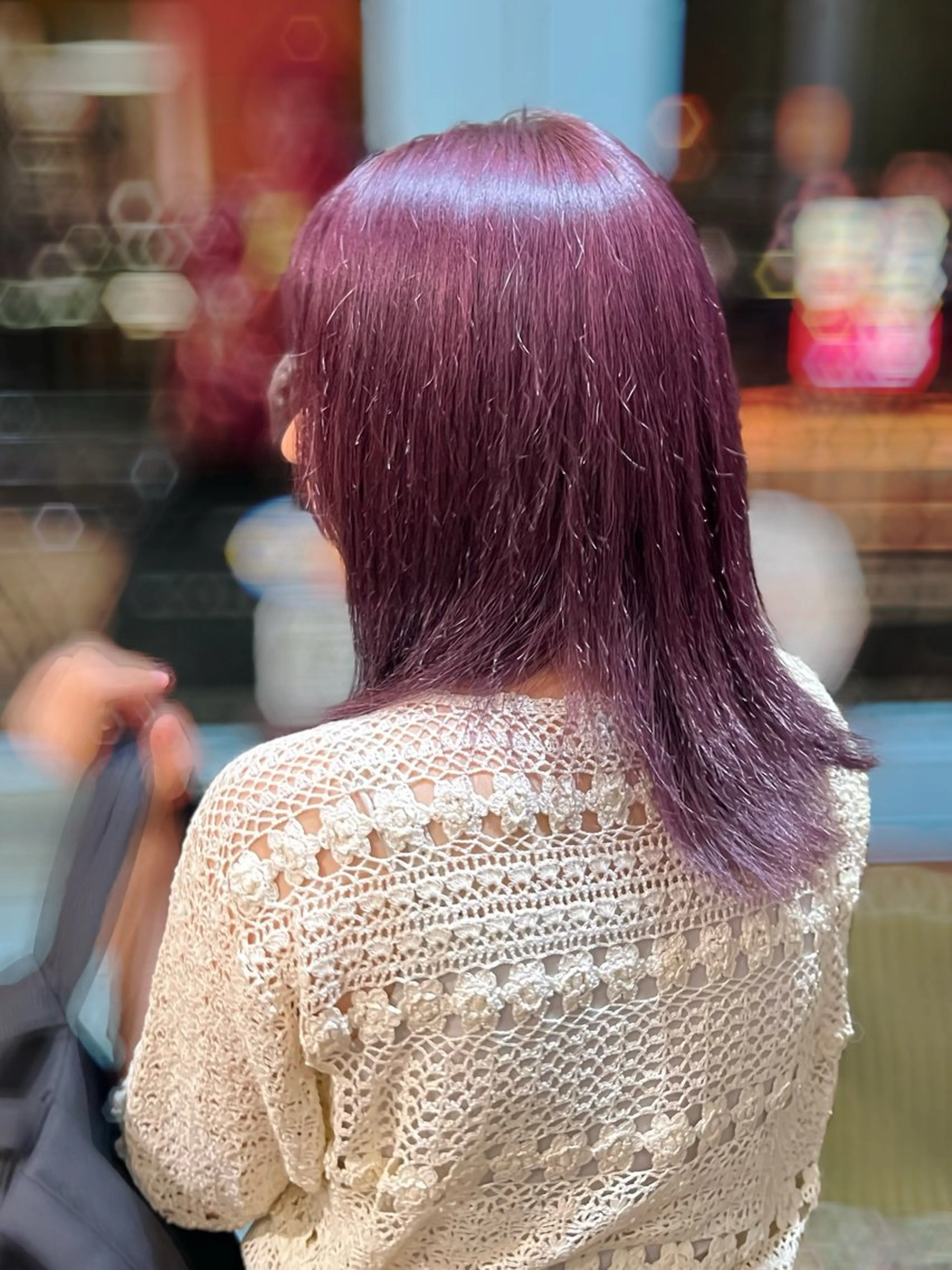 ミディアム カラー ブリーチ PON　ハイトーン ショートカット心斎橋のヘアスタイル