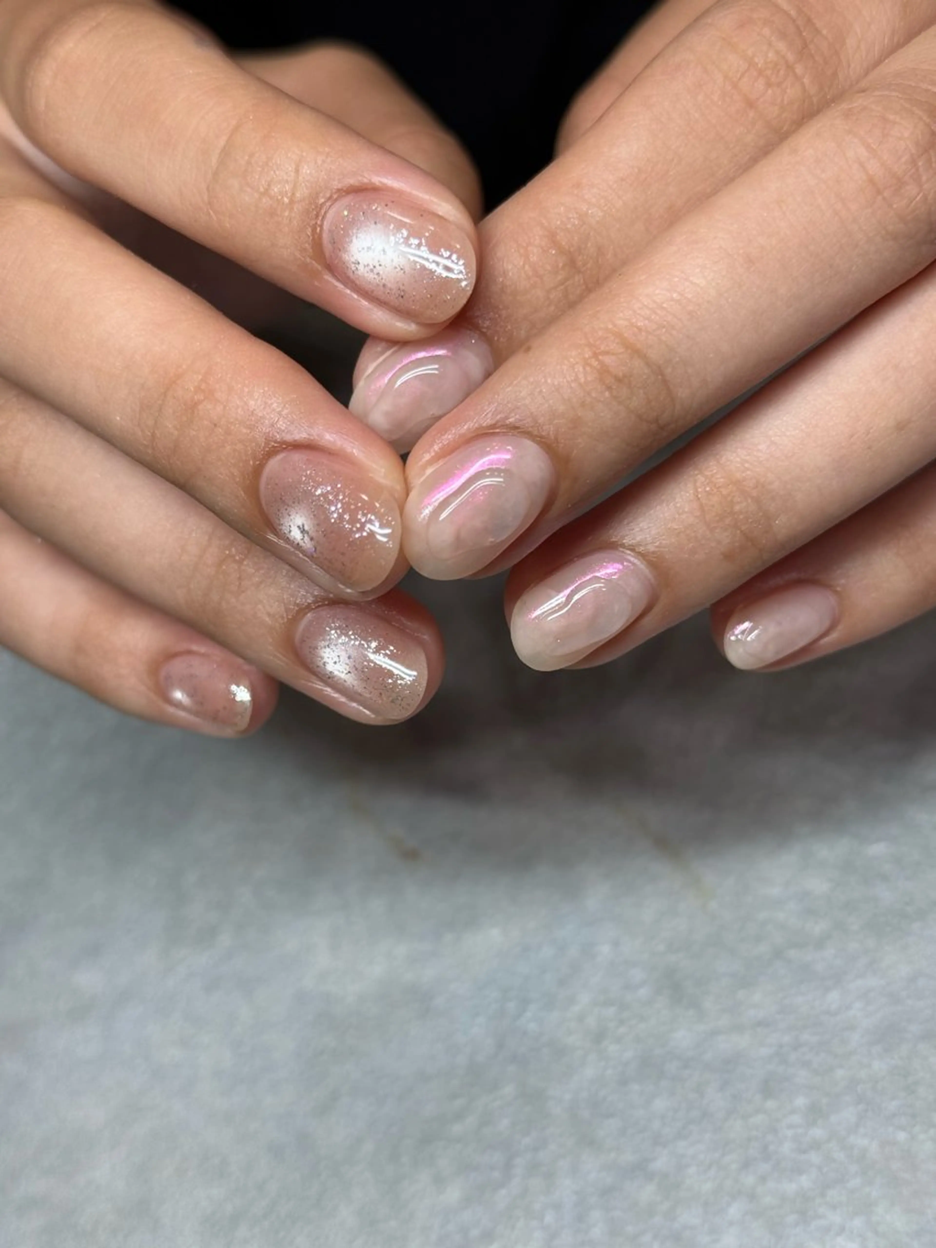 ネイル 氷ネイル・うるうるネイル キラキラネイル ハンドネイル フットネイル kiii.__ ✴︎*のネイルデザイン