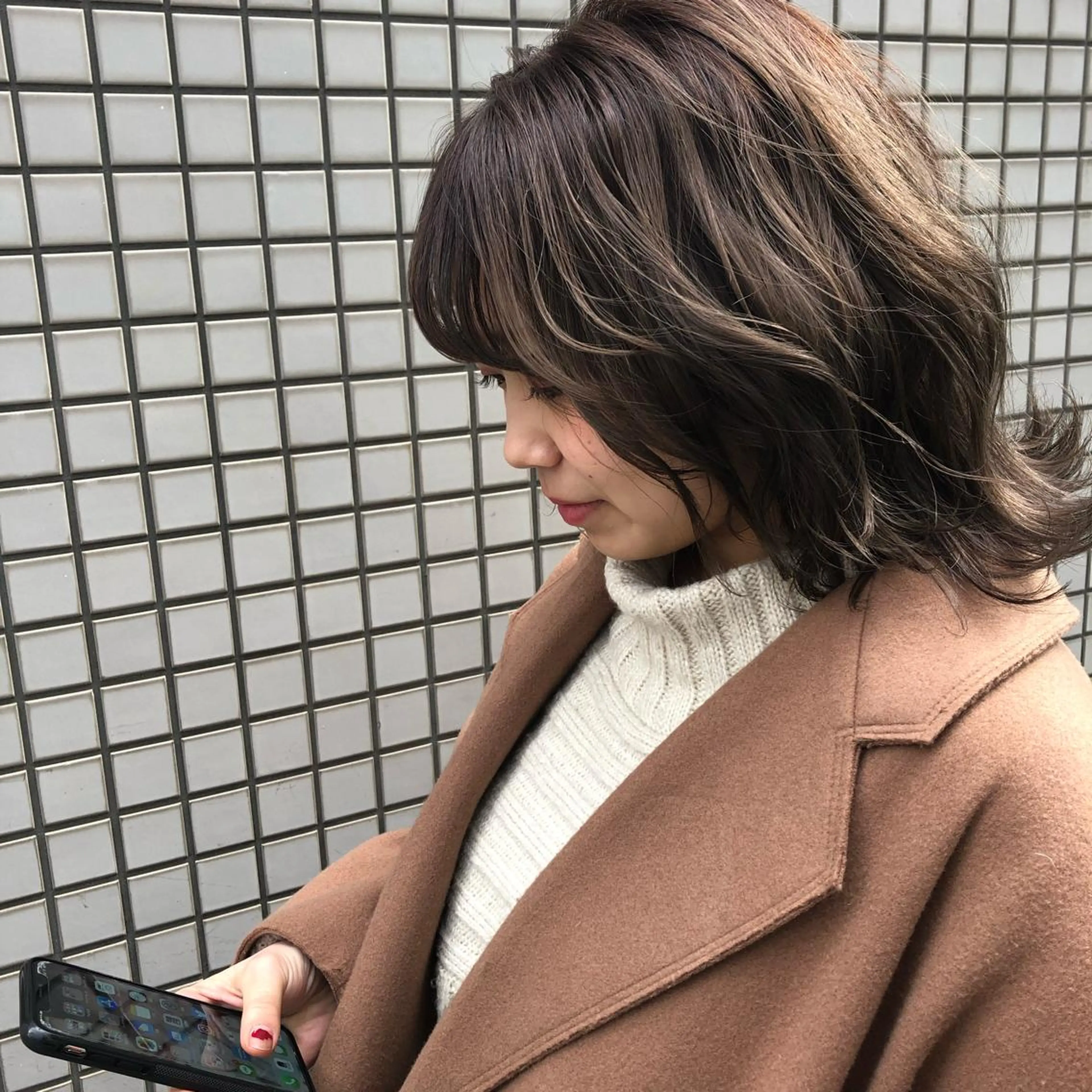 カラー ベージュカラー 伊東 彩花のヘアスタイル