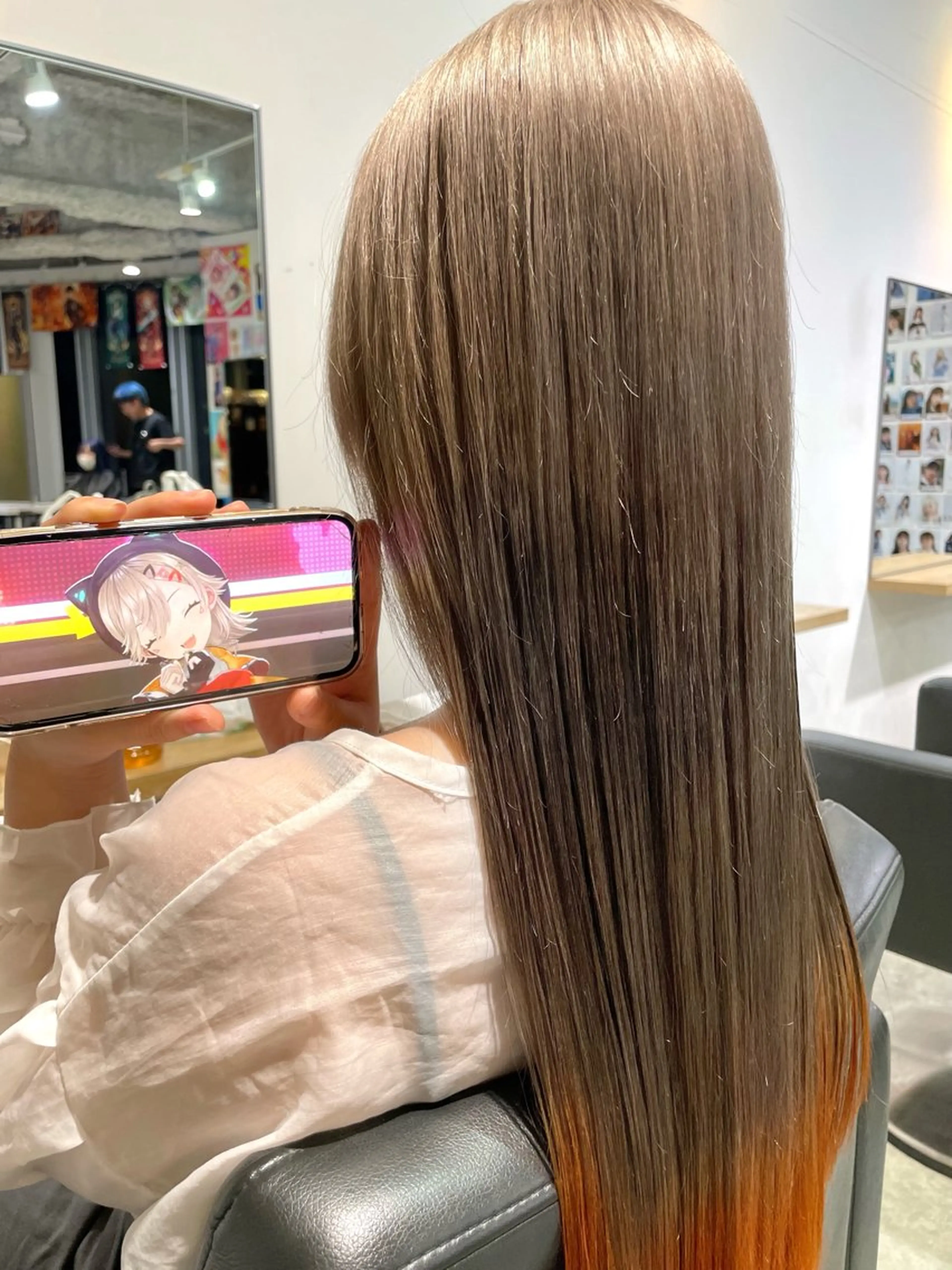 ミディアム カラー グラデーションカラー インナーカラー 推し ブリーチ  髪質改善のヘアスタイル