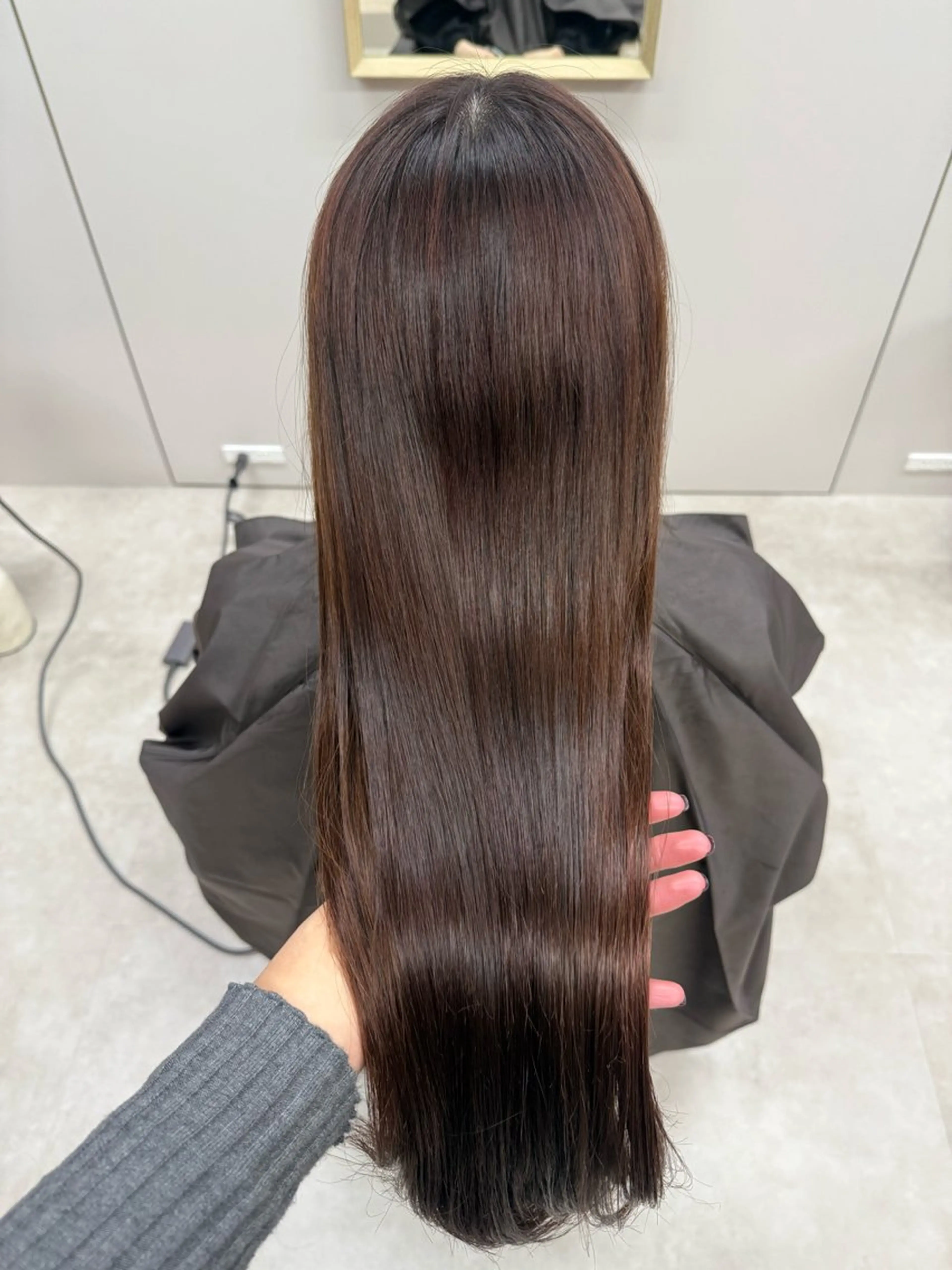 ロング カラー パーマ 縮毛矯正 HEIMER 高木 花音のヘアスタイル